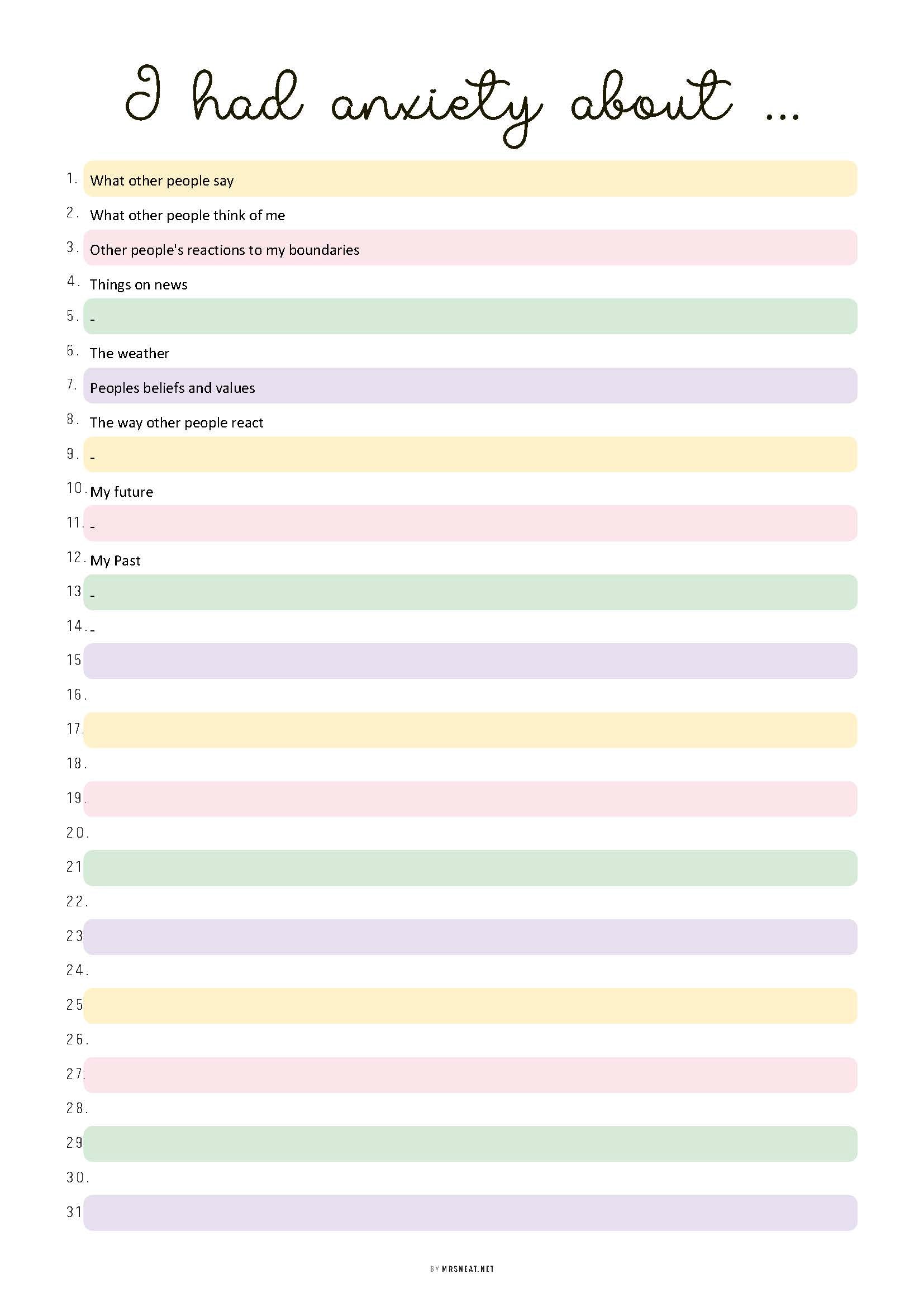 Anxiety Trigger Tracker, PRINTABLE Journal Page, Mental Health, Anxiety Tracker, Habit Tracker, Anxiety Journal, Anxiety Worksheet, I had anxiety about, Anxiety tracker journal page, Digital Planner, PDF Fillable, Printable Planner, A4, A5, Letter, Half Letter