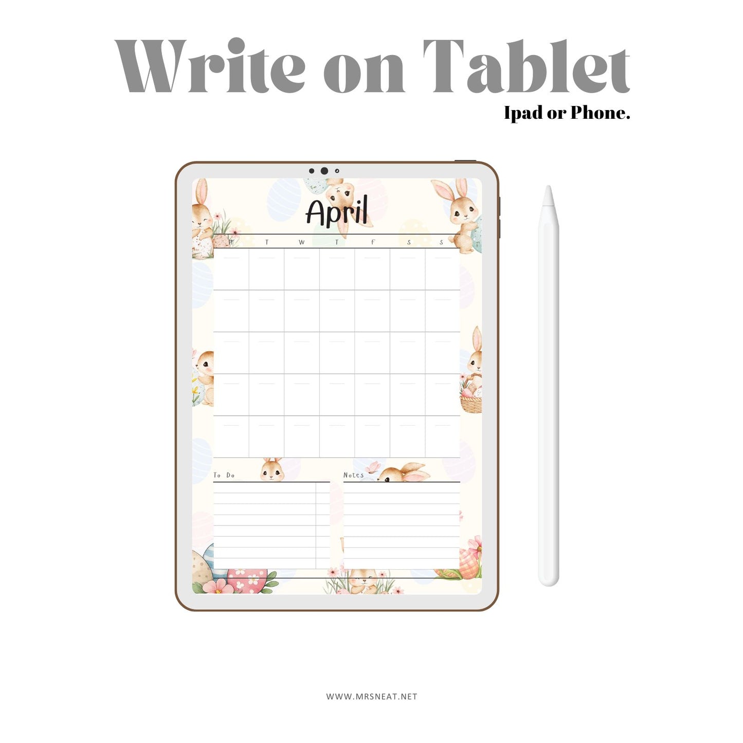 April Journal Bundle Pre-coloured, A4 & A5, 9 pages, Printable, Sunday and Monday start