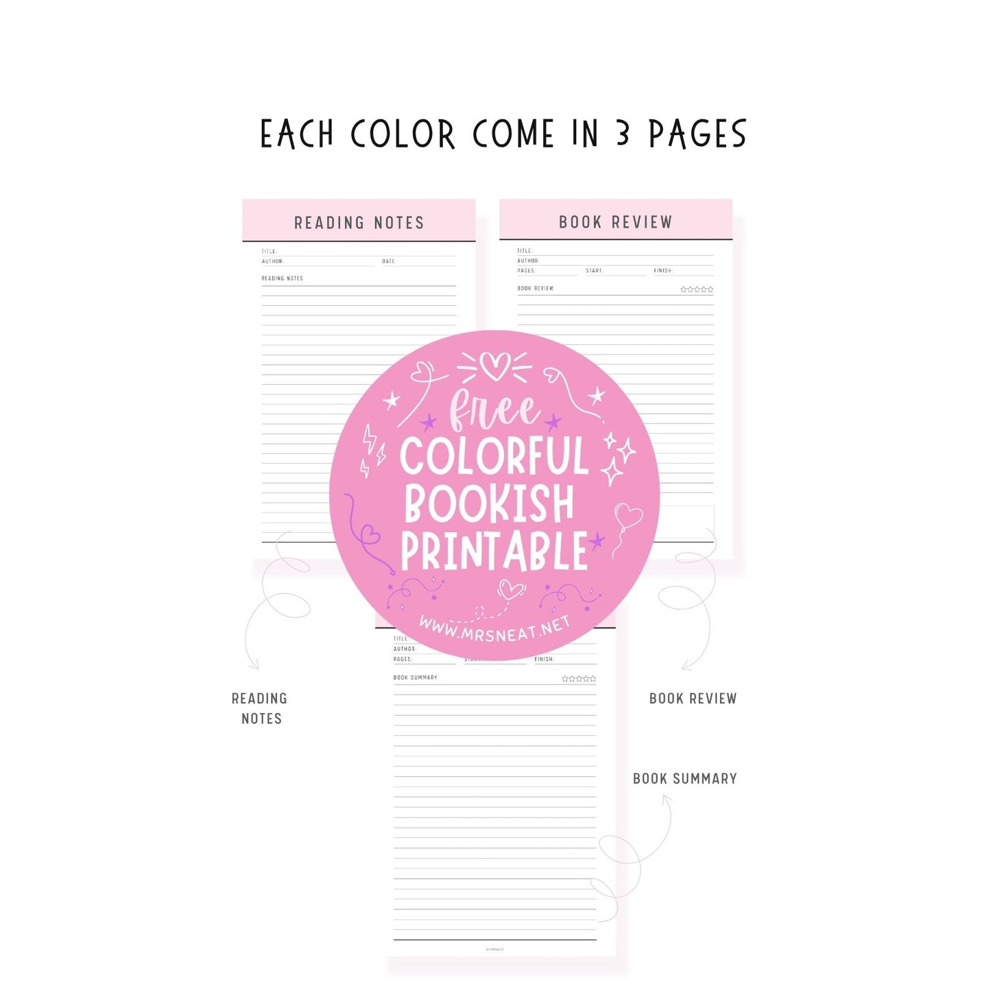 Free Beautiful Bookish Template Printable