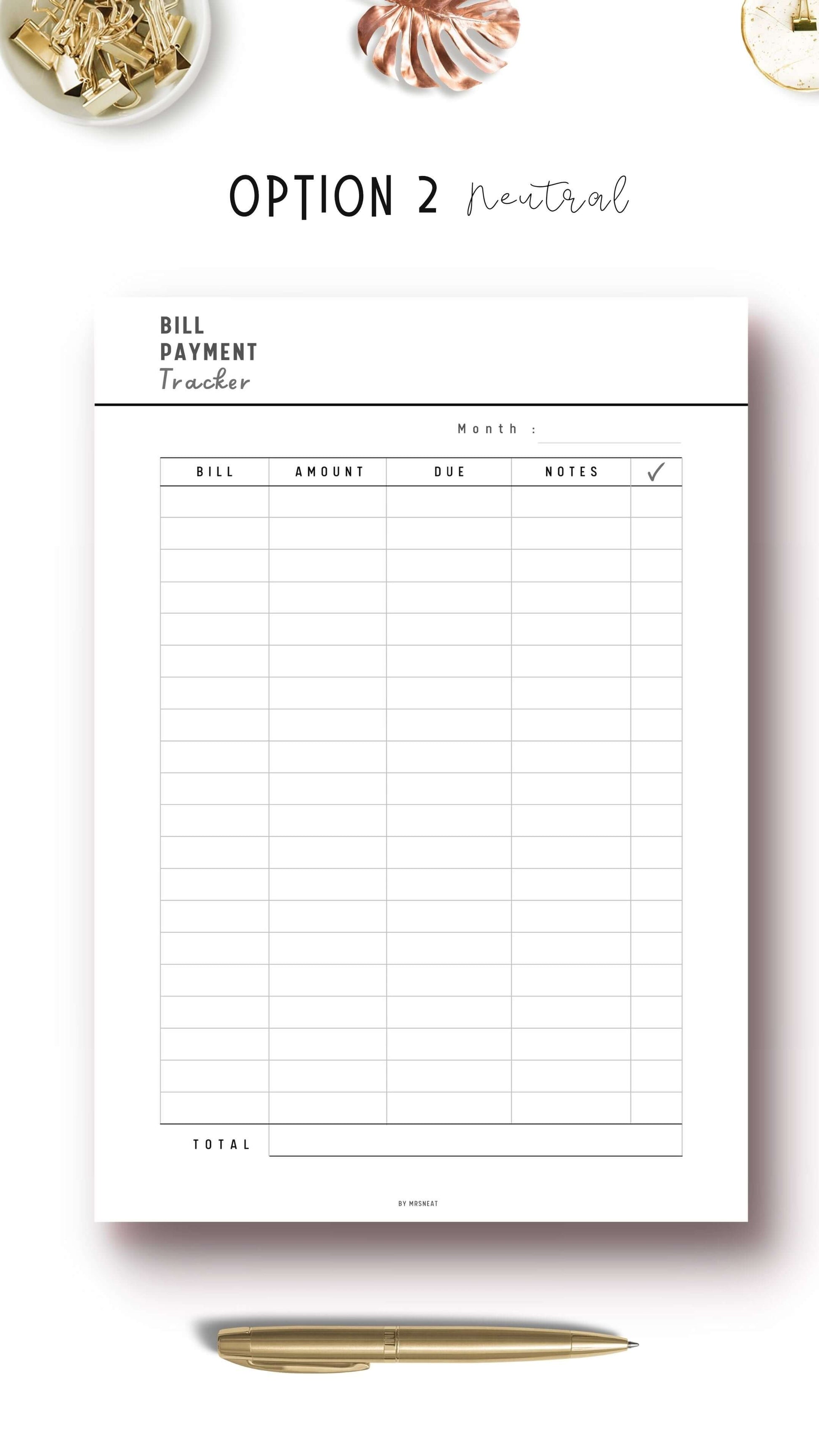 Bill Payment Tracker Printable, Spending Tracker Sheet, Bill Tracker Template, PDF, A4, A5, US Letter, 3 color options