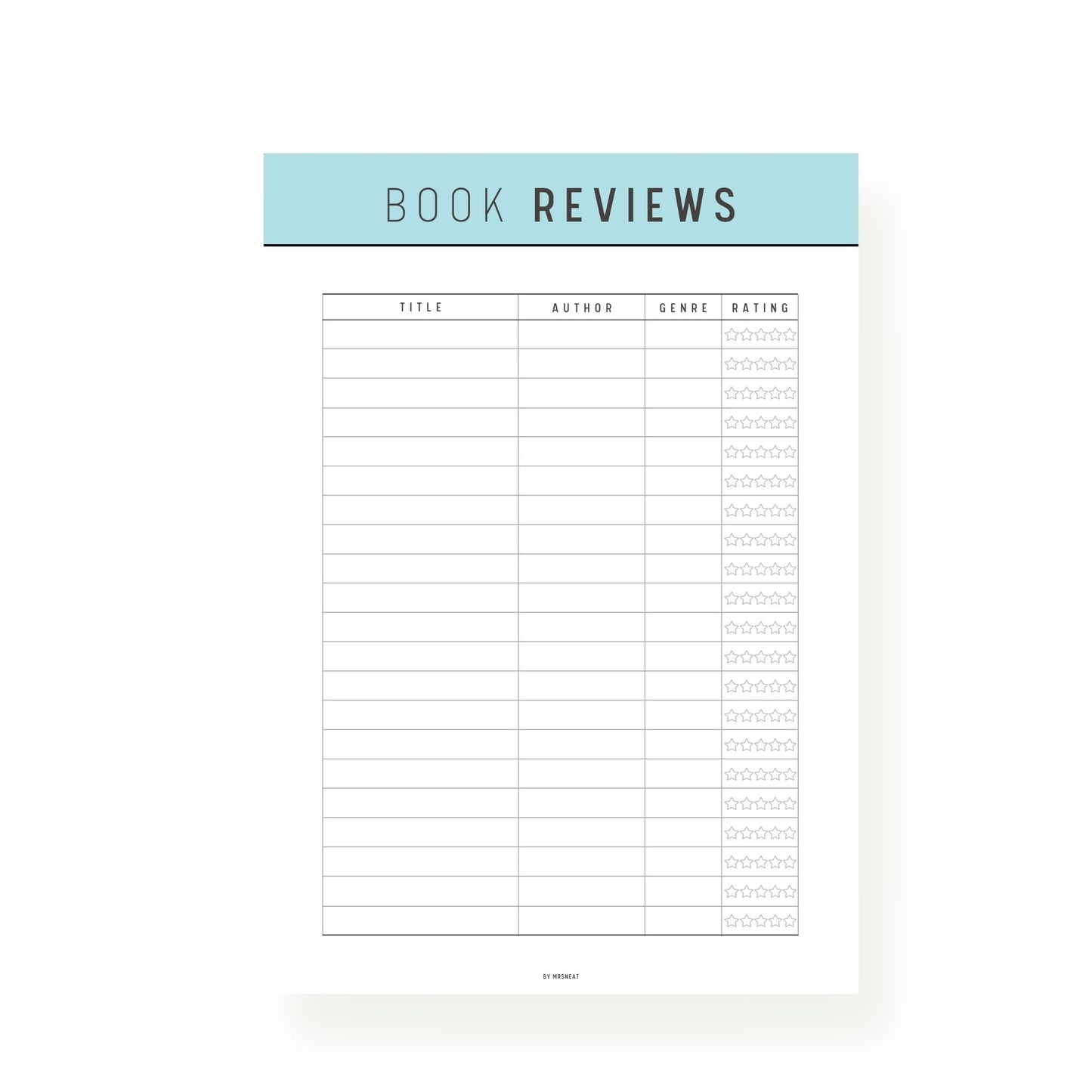 Blue Book Review Template