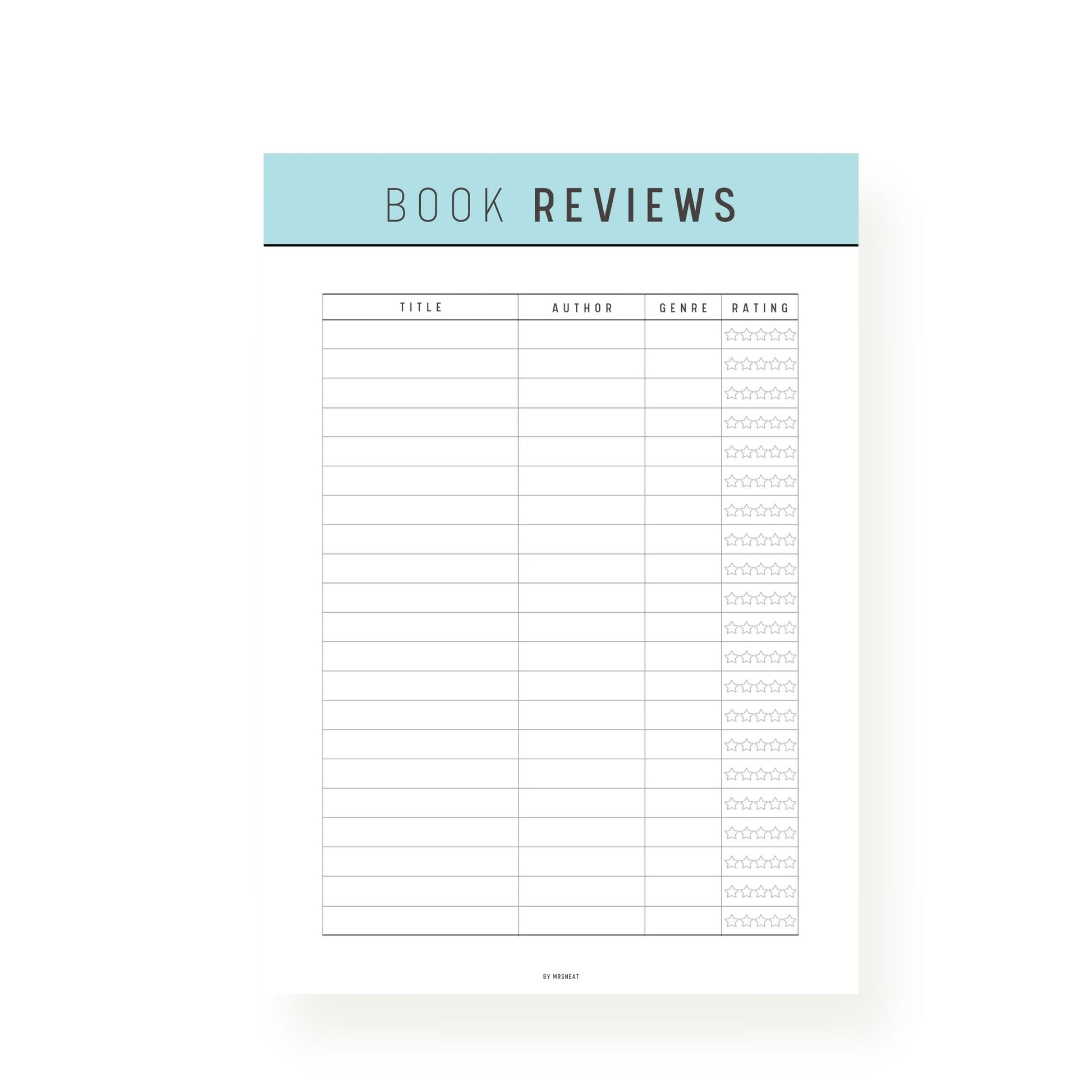 Blue Book Review Template
