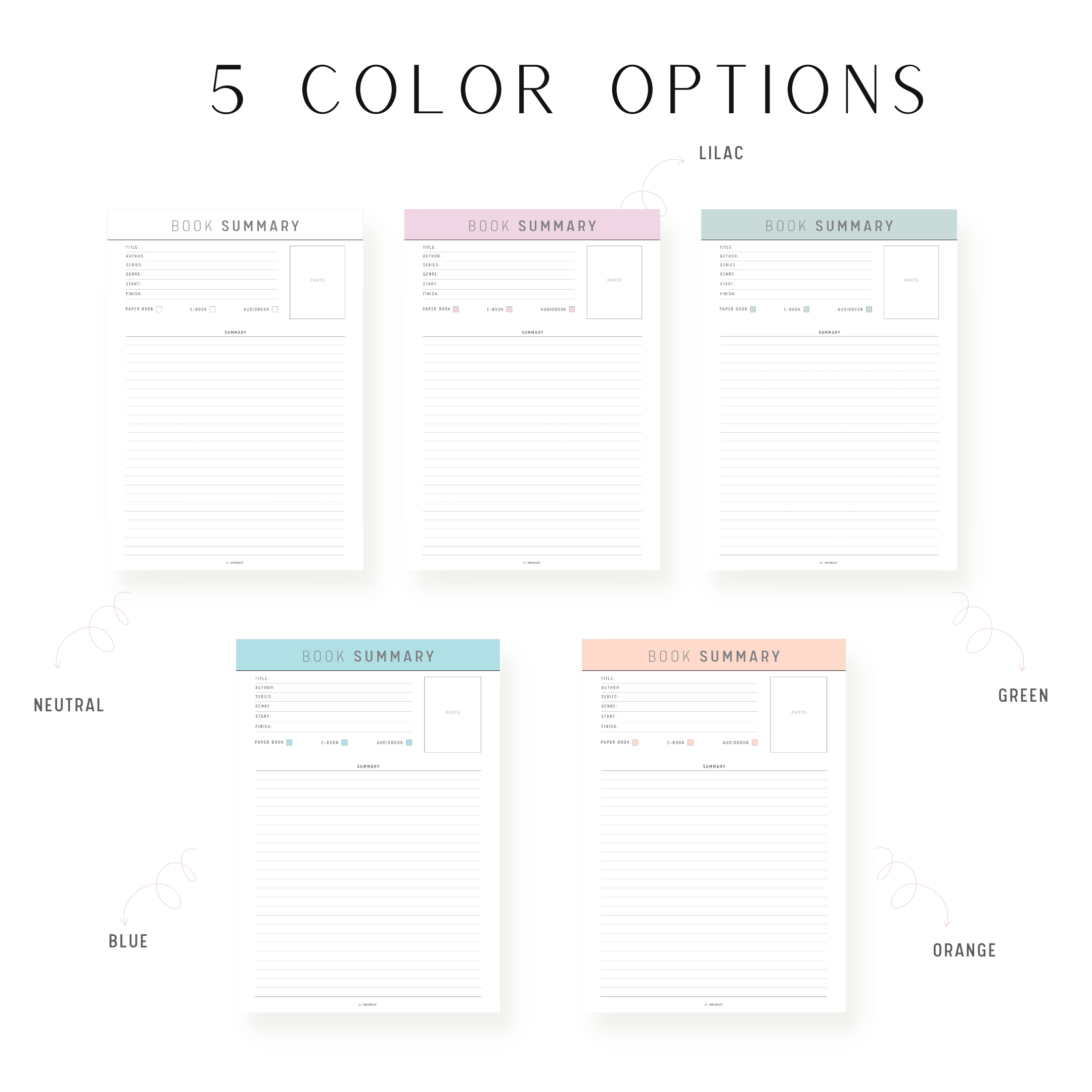Book Summary Printable Mrsneat