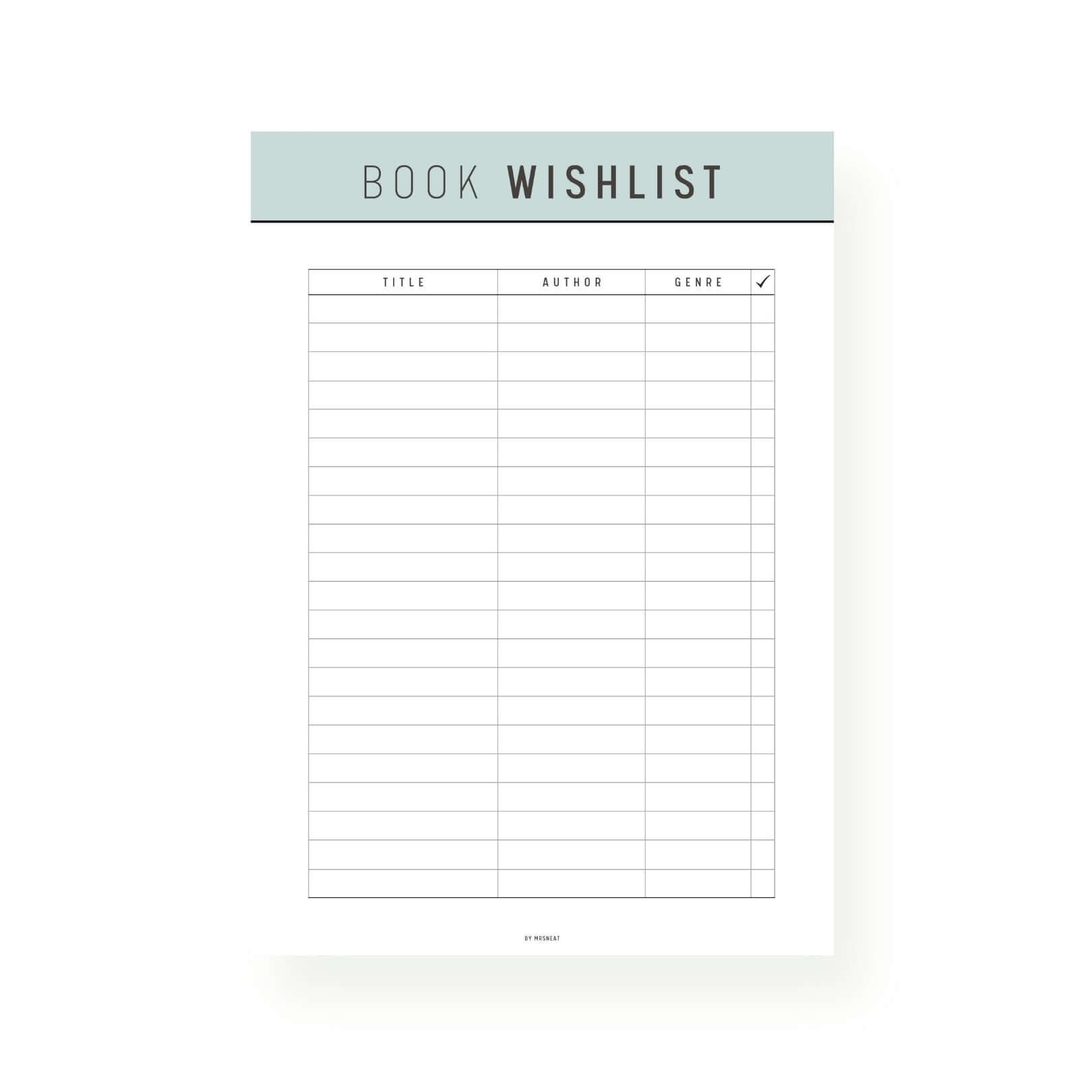 Book Wish List Printable - M218 – mrsneat book-wish-list-printable-m218-mrsneat