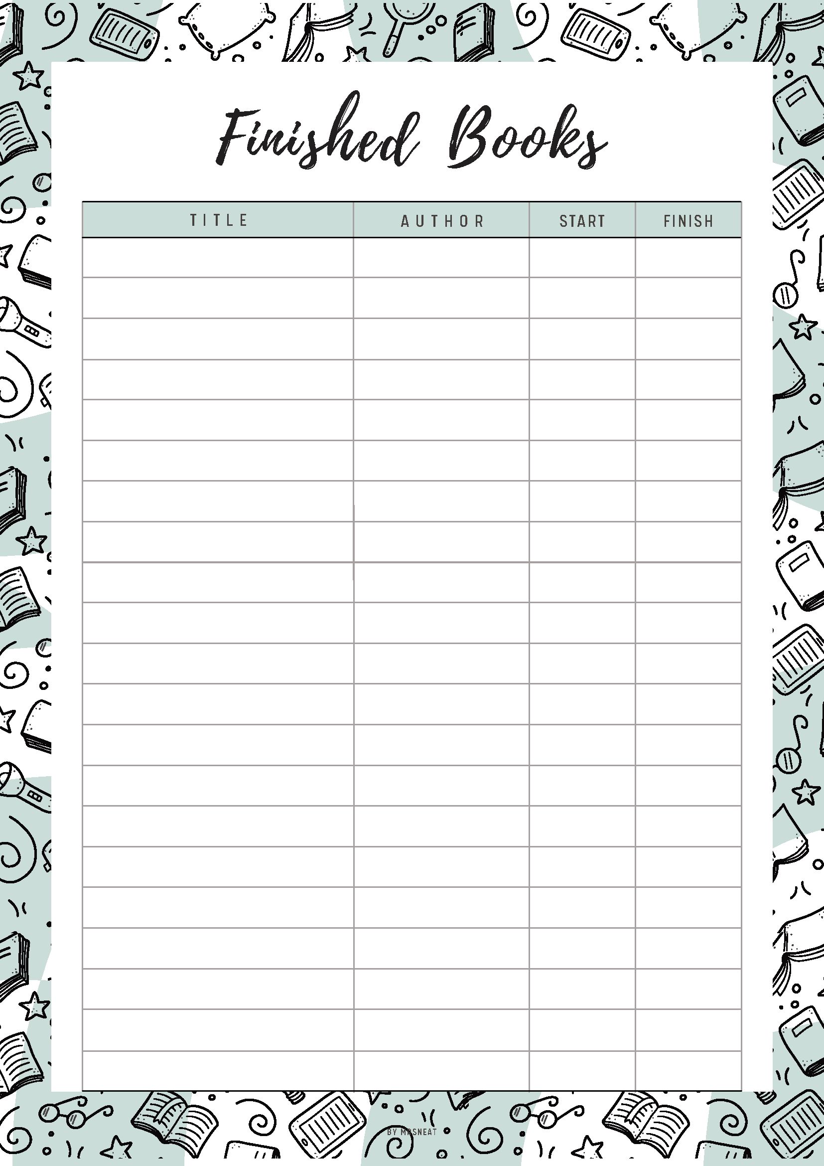 Books I've Read Template, Reading Log Printable, Reading Tracker, Books To Read, Book Log, Book Tracker, Reading Planner, 4 sizes, 5 colors