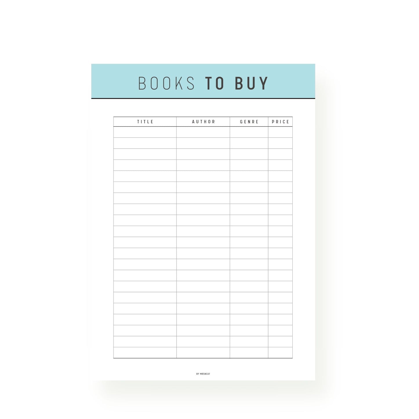 Blue Books To Buy Template Printable