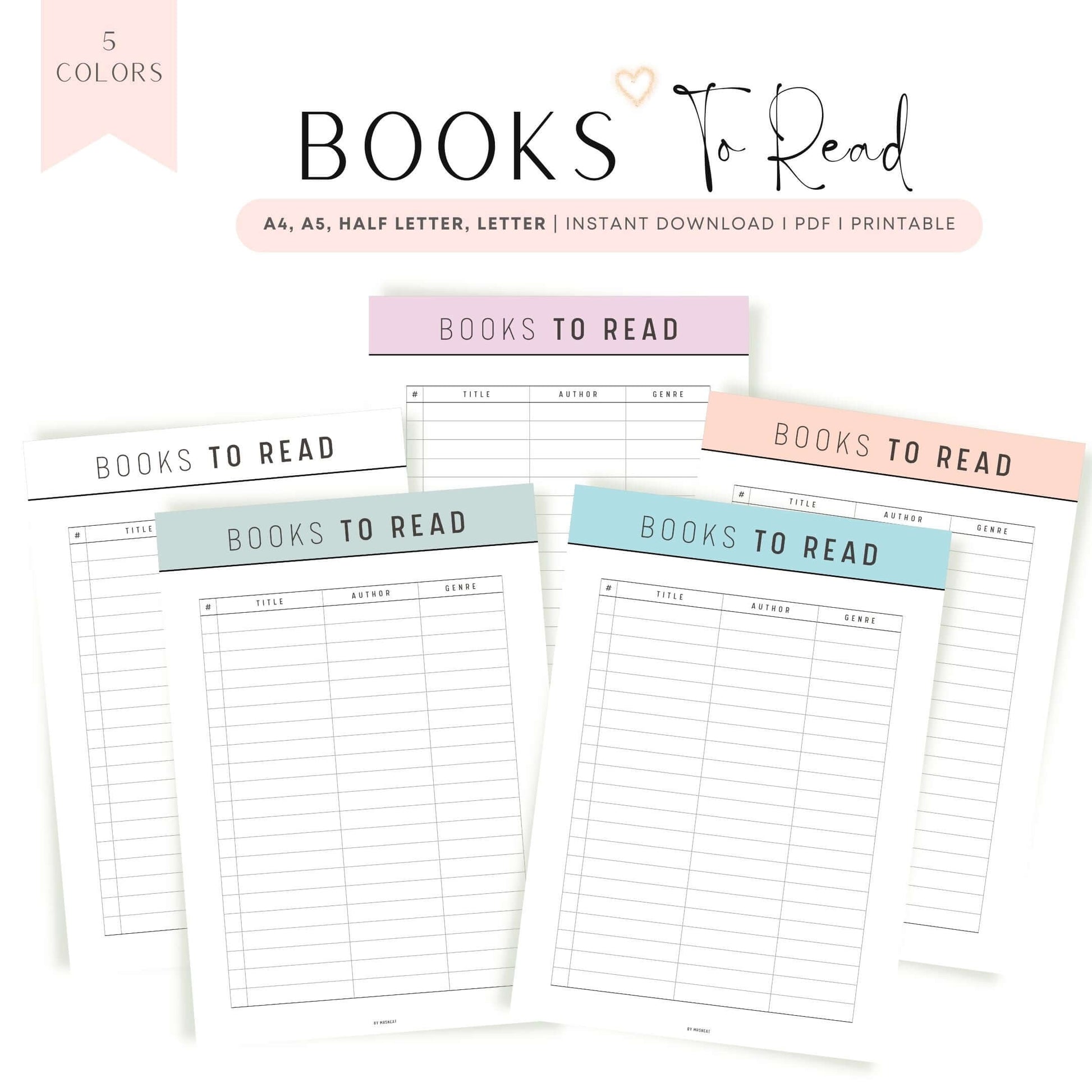 Reading List Printable Template Summer Free Printable Reading Tracker