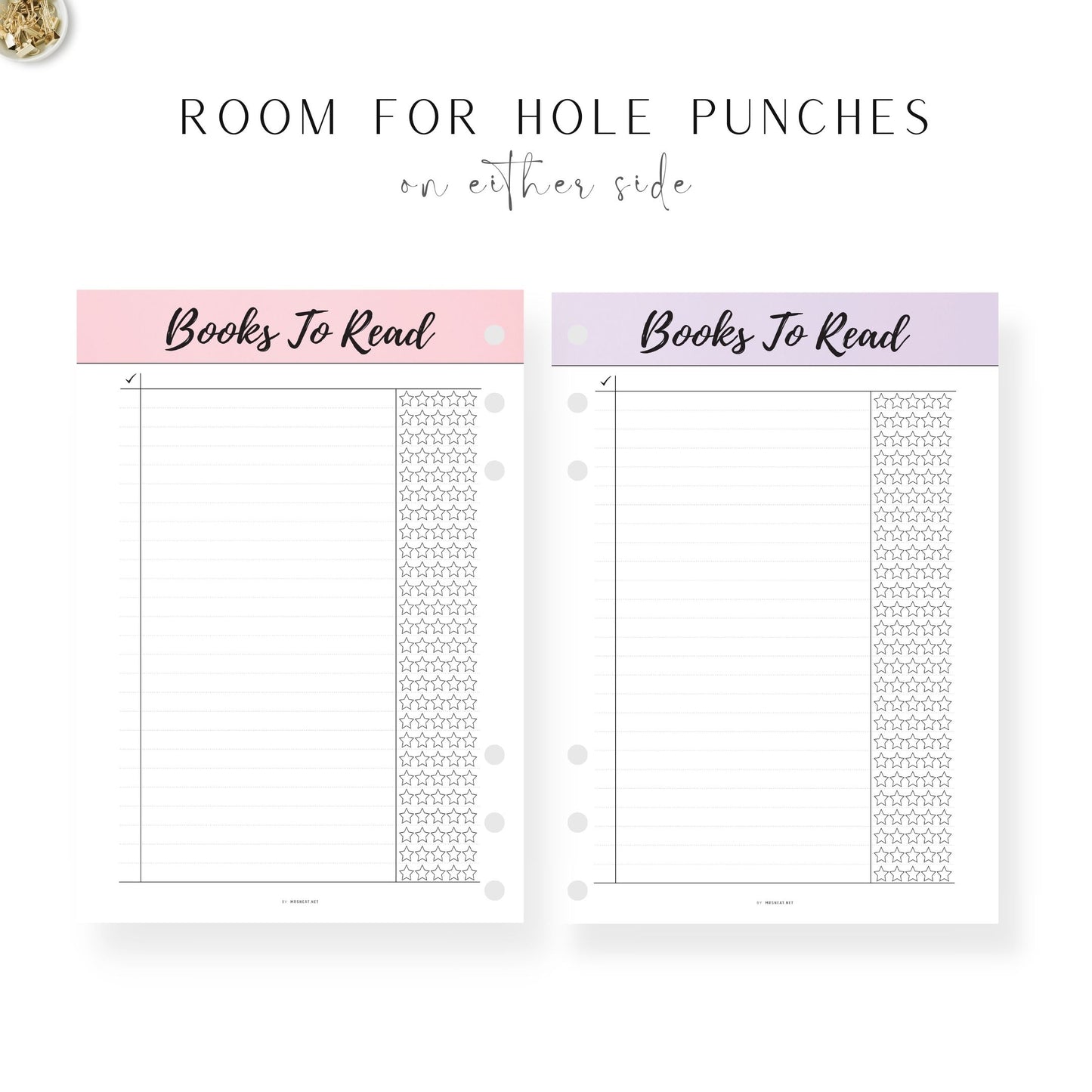 Pink and Purple Books To Read List Template Printable