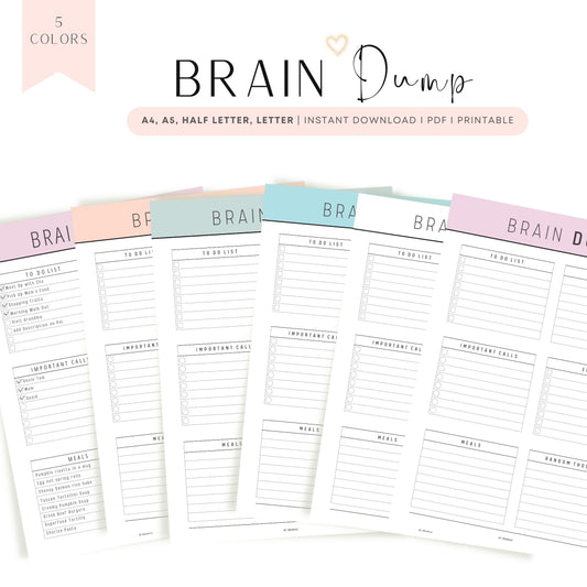 Brain Dump Page Printable