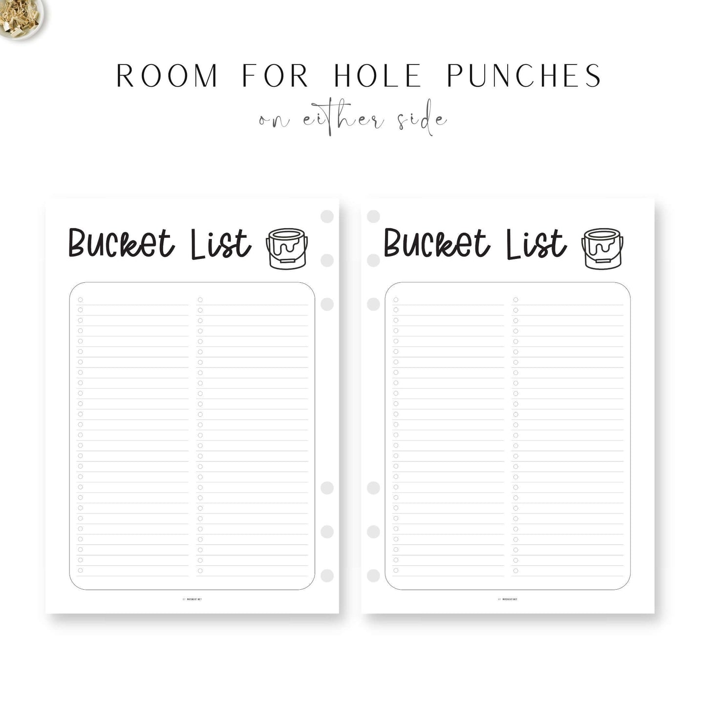 Bucket List Template Printable, Life Goals List, Goal Tracker, Travel List, To Do List Template, Dream List Printable, Things To Do List PDF, A4, A5, Letter, Half Letter, Digital Planner