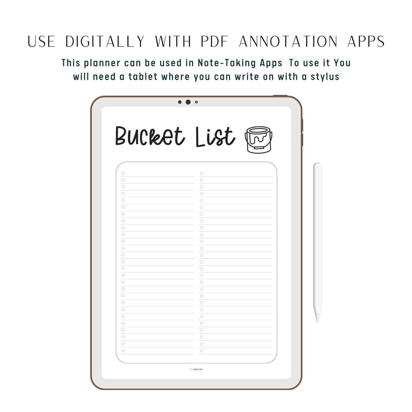 Bucket List Template Printable, Life Goals List, Goal Tracker, Travel List, To Do List Template, Dream List Printable, Things To Do List PDF, A4, A5, Letter, Half Letter, Digital Planner