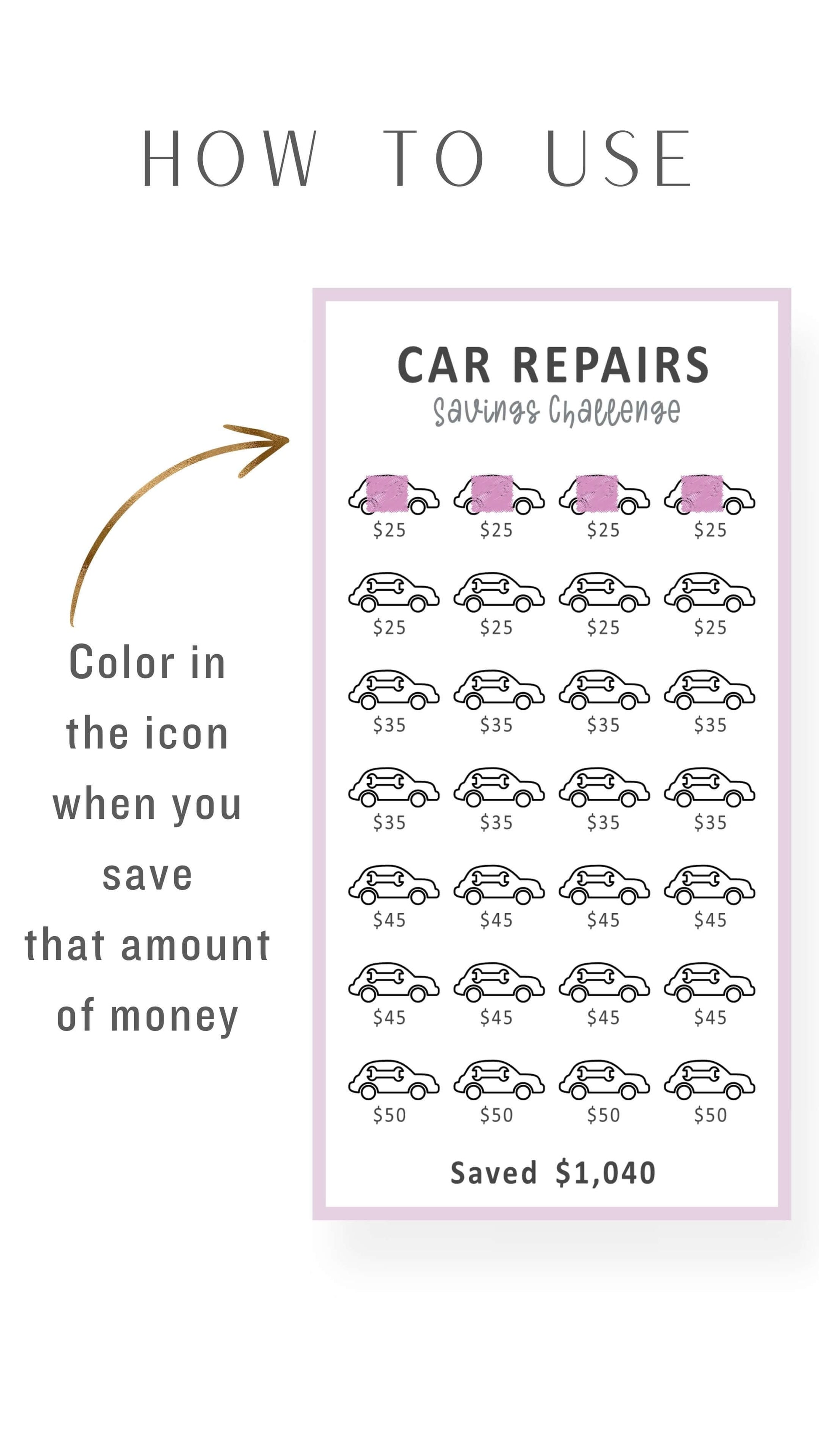 How to saving money with A6 Mini Savings Challenge