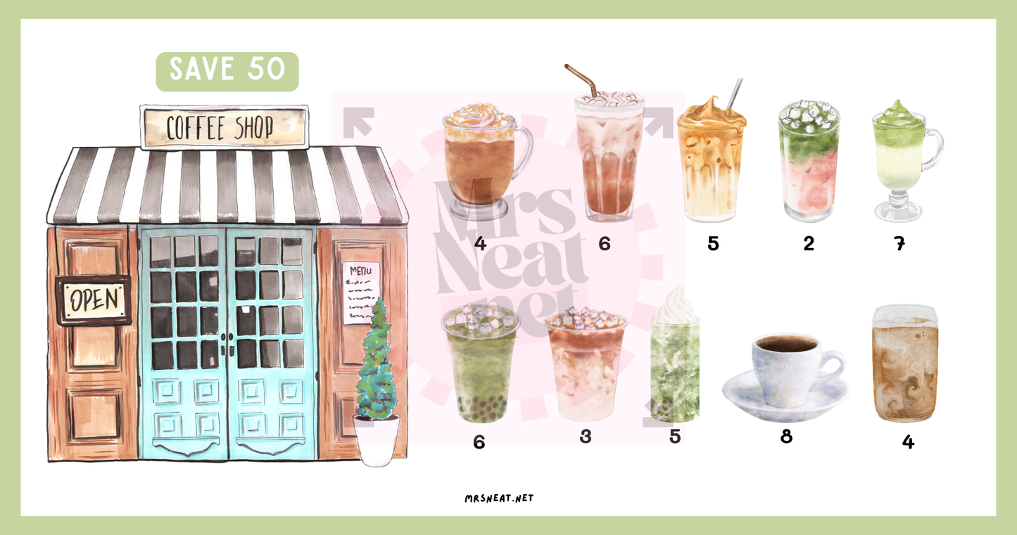 Coffee Fund Savings Challenge, Tiny Mini Savings Challenge, 2 Challenges, A6, Printable, Digital Download, Budget Tracker, Savings Tracker, Money Tracker, Fun Mini Game, Cash Stuffing, Low Income Savings Challenge, Low income budget tracker