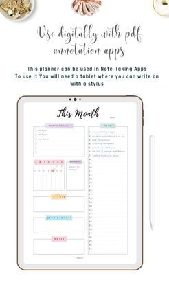 Printable Monthly Planner Template PDF – mrsneat