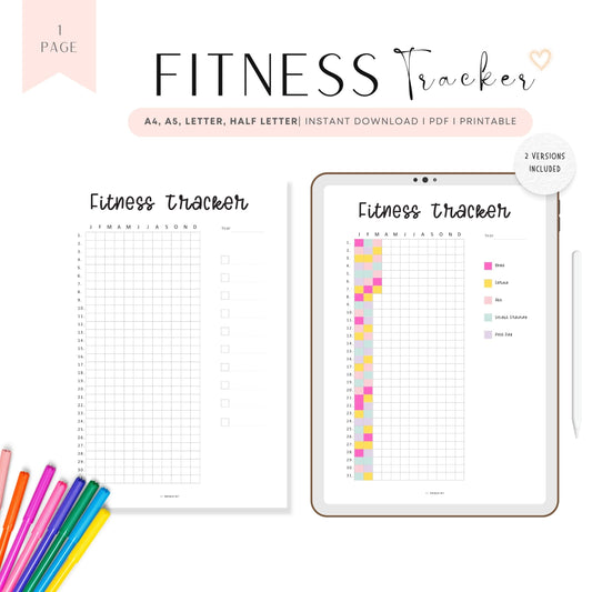 One Year Fitness Tracker Template
