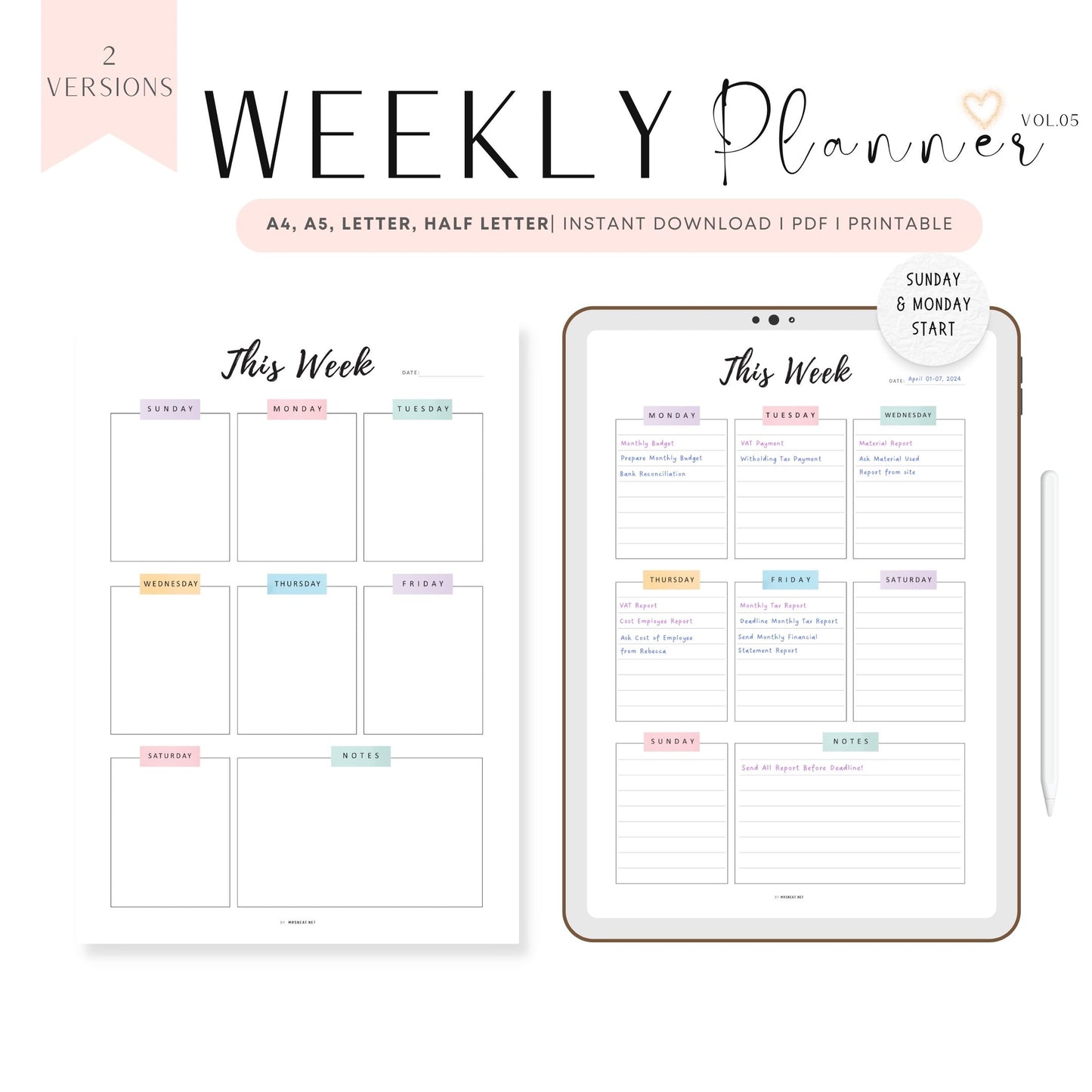Colorful This Week Planner Template