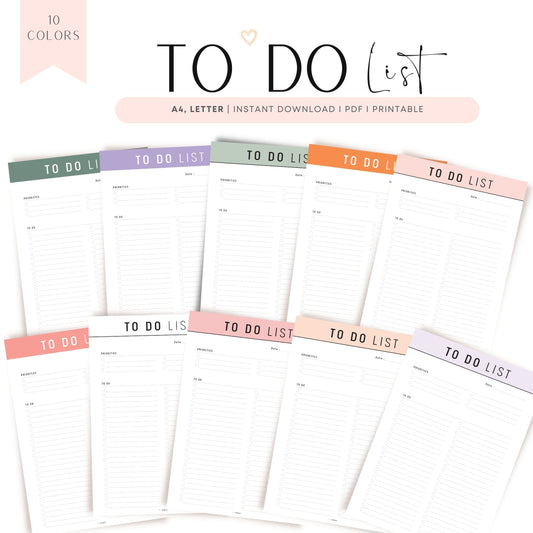 Colorful To Do List Planner Printable