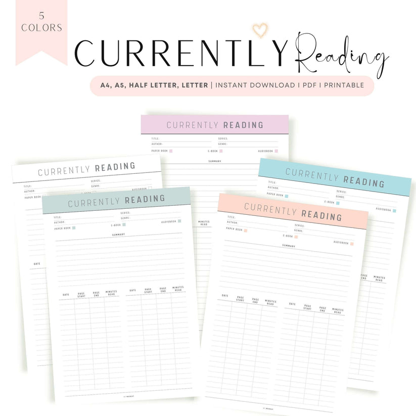 Currently Reading Template Printable – mrsneat