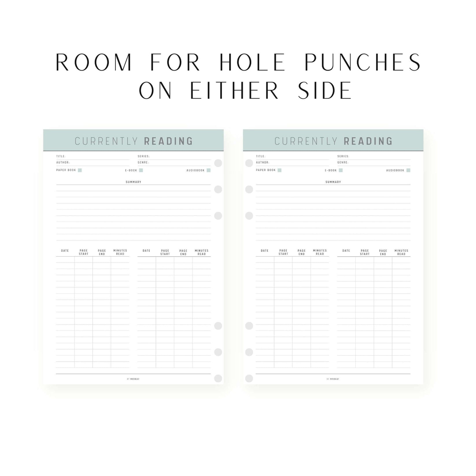 Currently Reading Template Printable mrsneat