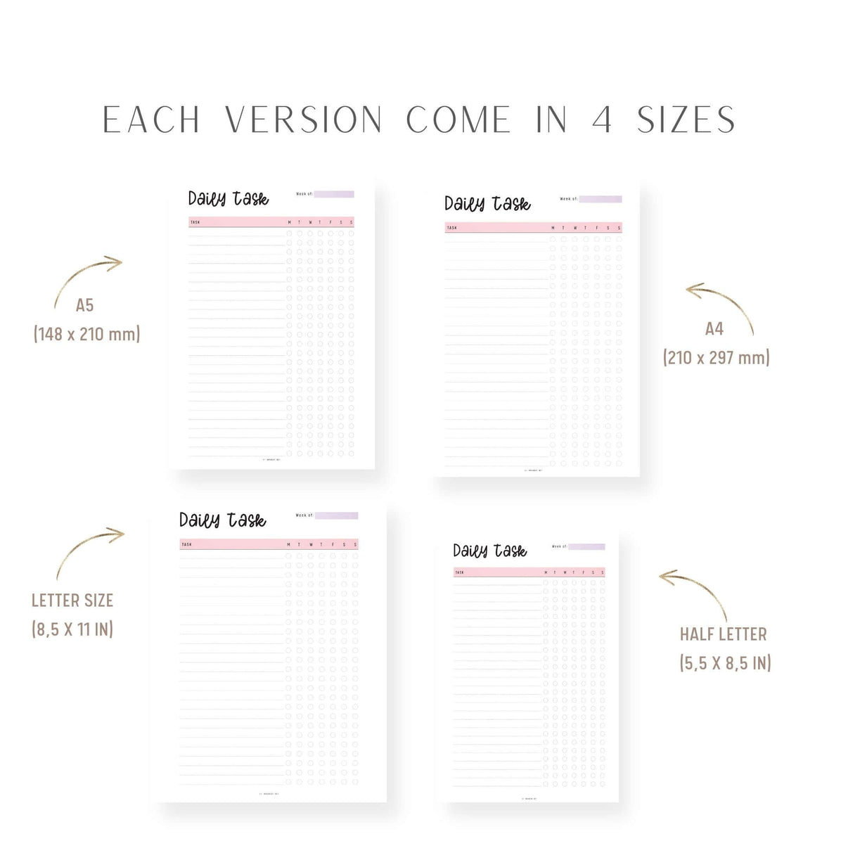 Daily Task List Printable - M386 – mrsneat