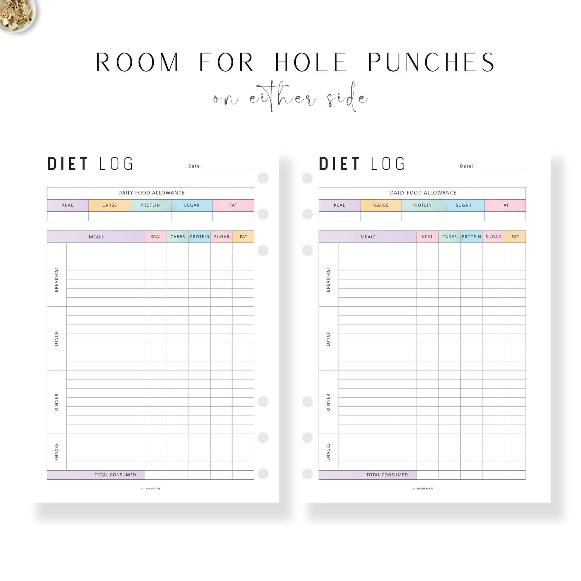 Food Diary Template Printable - M392 – mrsneat food-diary-template-printable-m392-mrsneat