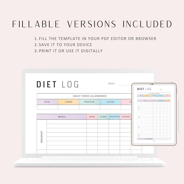Food Diary Template Printable – mrsneat