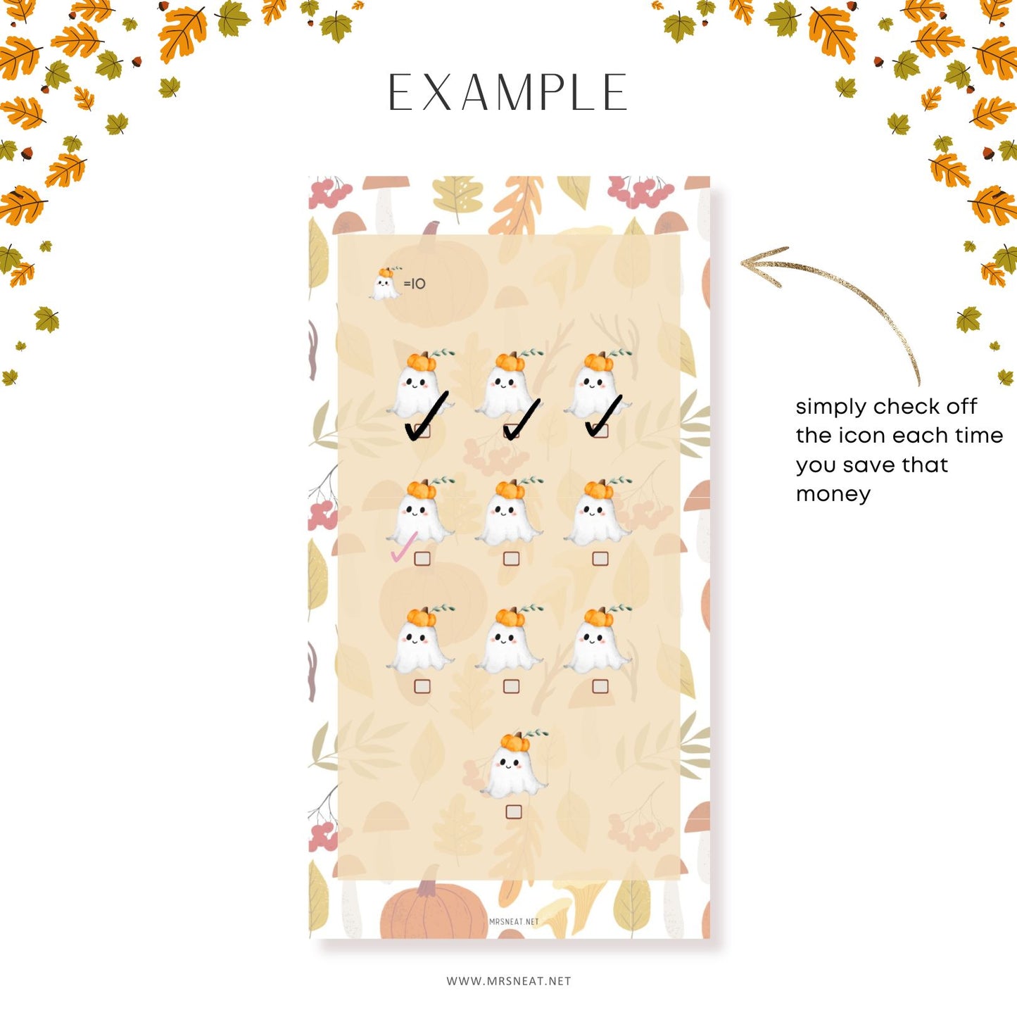 Sheet of stickers with cartoon characters and checkboxes on a decorative background