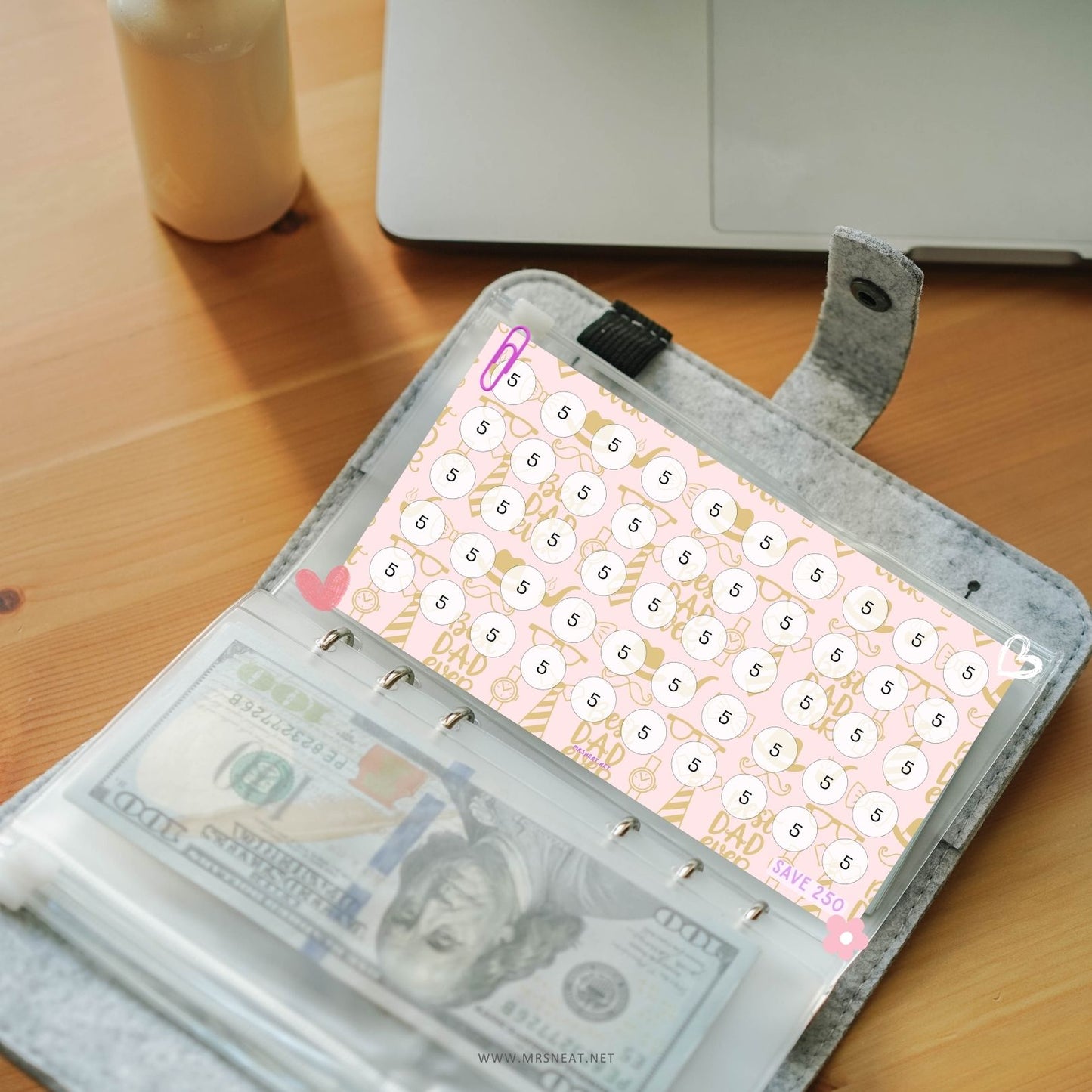 Father Day Fund Savings Challenge, A6, Printable, Colorful, Cute, 6 Challenges, Gift for Daddy, Gift for Father, Budget Tracker, Savings Tracker, Cash Stuffing, Tiny Mini Savings Challenge