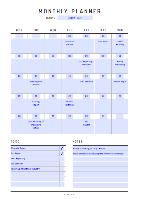 Printable Planner Bundle, Daily Weekly Monthly Planner, Sunday & Monday Start, PDF, A4, A5, Letter, Half Letter, Fillable Versions Included