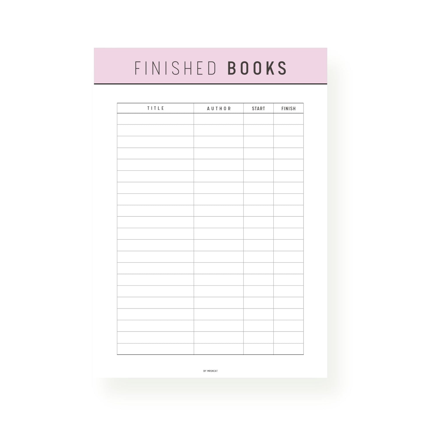 Lilac Book Complete List Printable