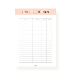 Book Complete List Printable Mrsneat