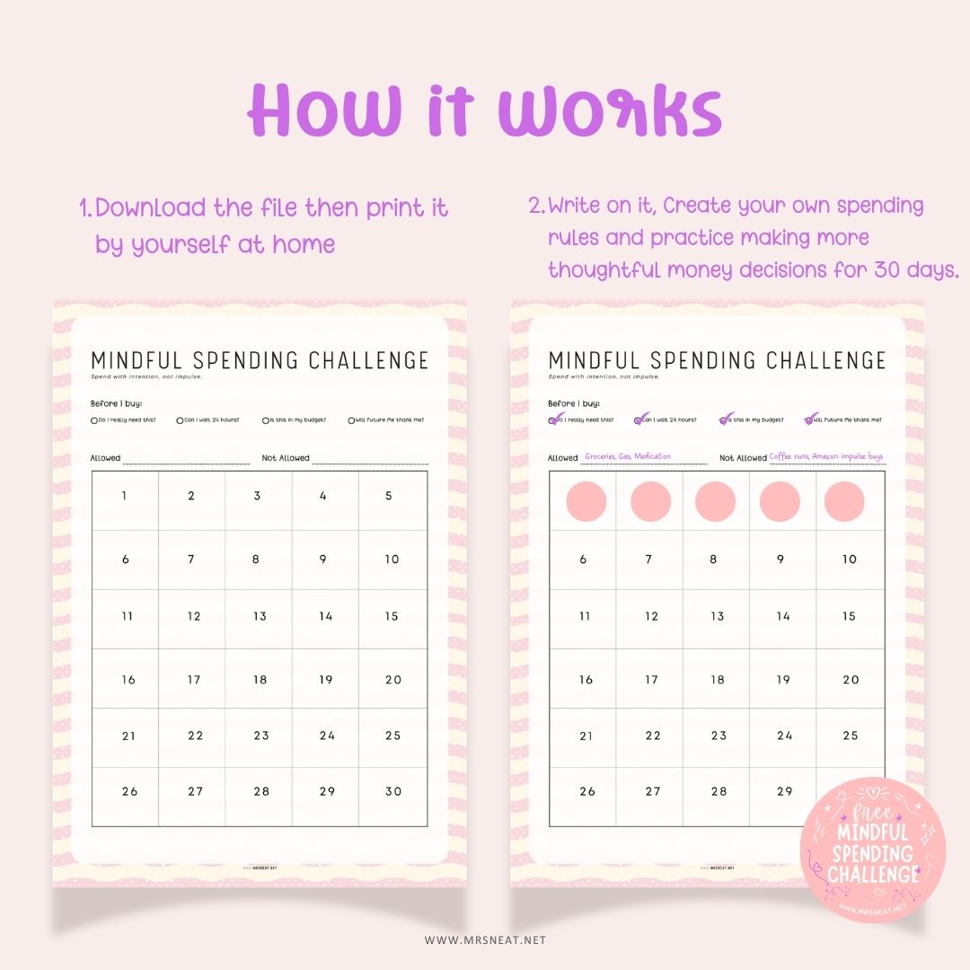 How to use the Mindful Spending Challenge to make more intentional purchases