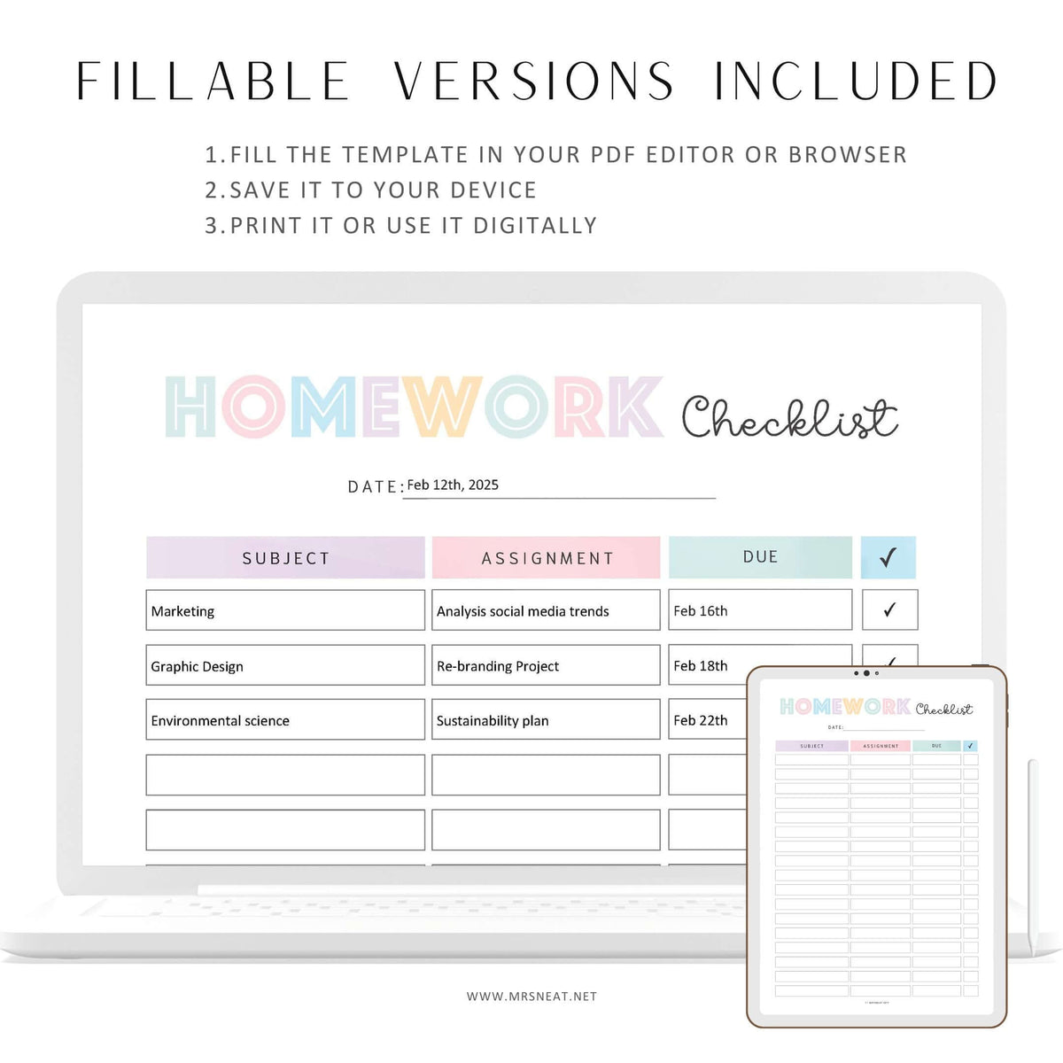 Homwoork Homework Monitoring Sheet