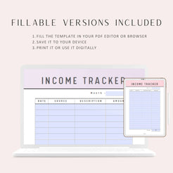 Income Tracker Printable Planner – mrsneat