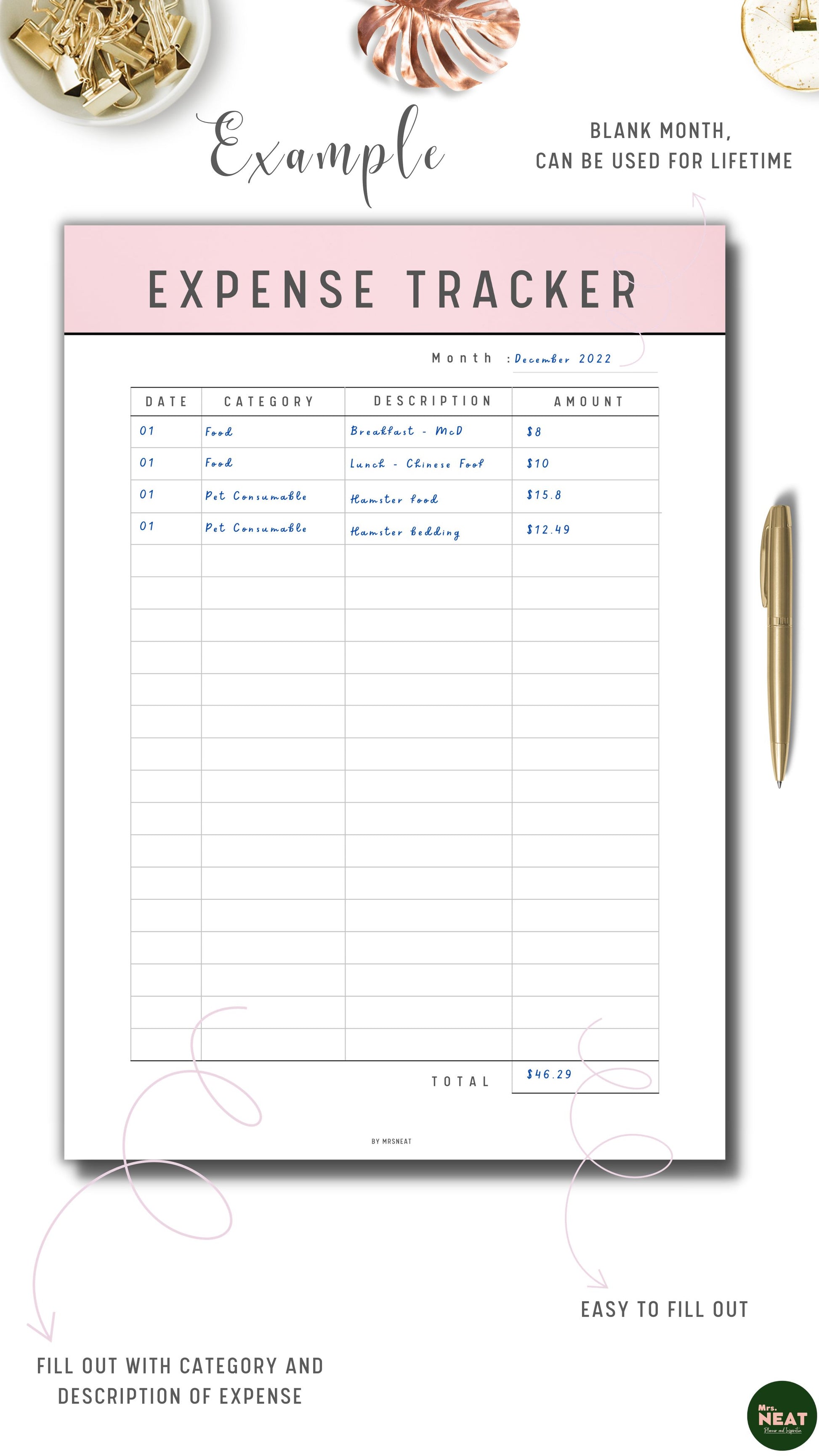 How to use Income and Expense Tracker Template Printable