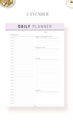 24 Hour Daily Schedule Template – mrsneat