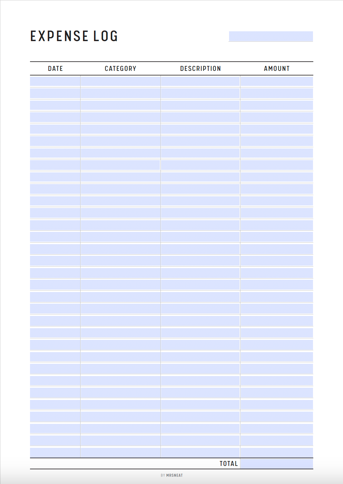 Fillable Expense Log Printable, Spending Tracker Template, Bill Tracker, Expense Tracker, Budget Tracker, A4/A5/Letter/Half Letter, PDF