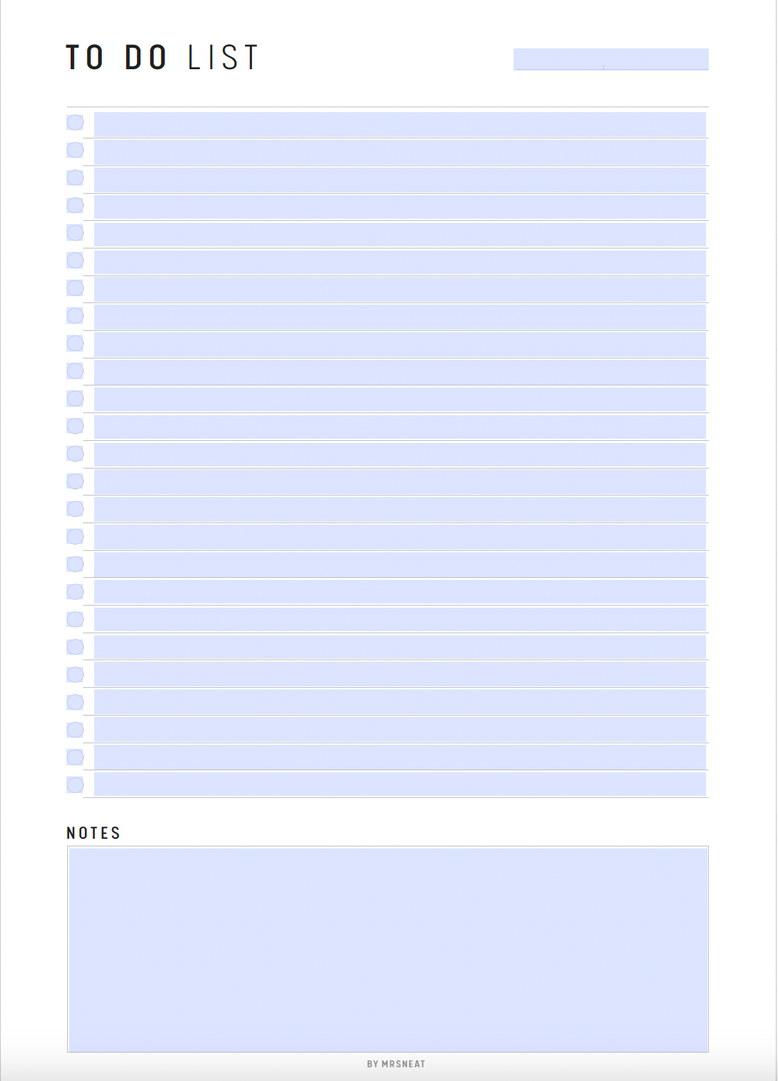 Fillable To Do List Planner Printable, Minimal To Do List Template, Daily Planner, Daily Organizer, Daily To Do, A4, A5, Letter, Half Letter