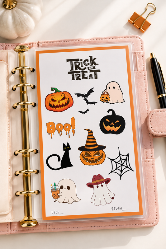 Pin Binder Halloween Planner Flat Lay