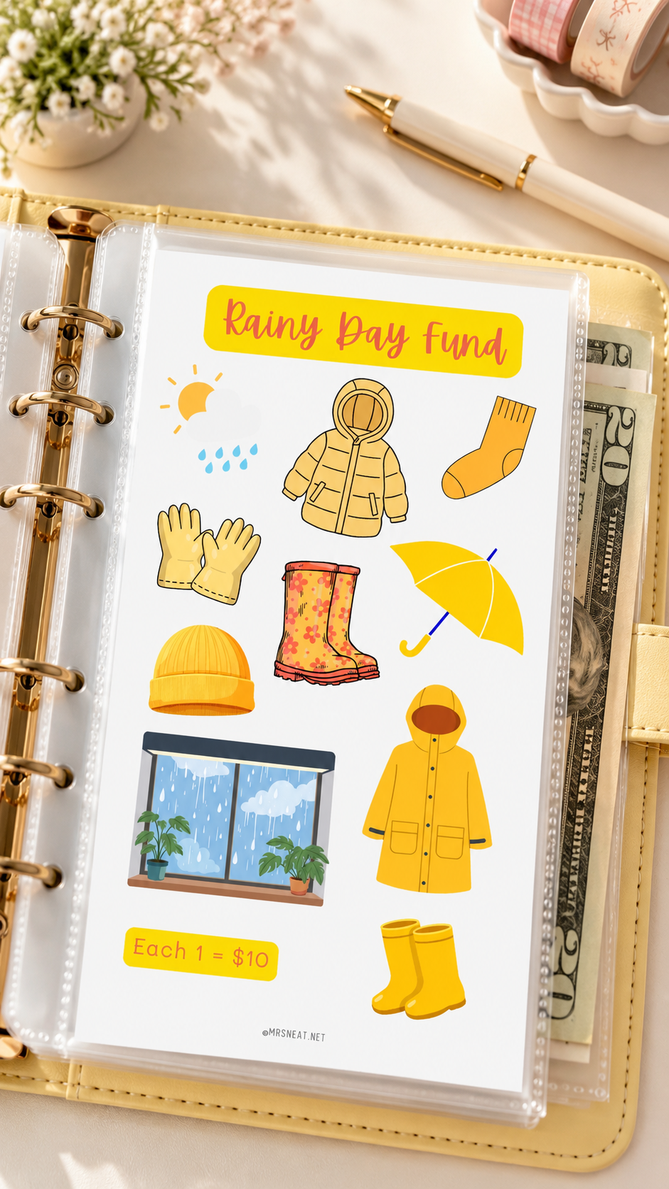 Cozy Rainy Day Savings Planner