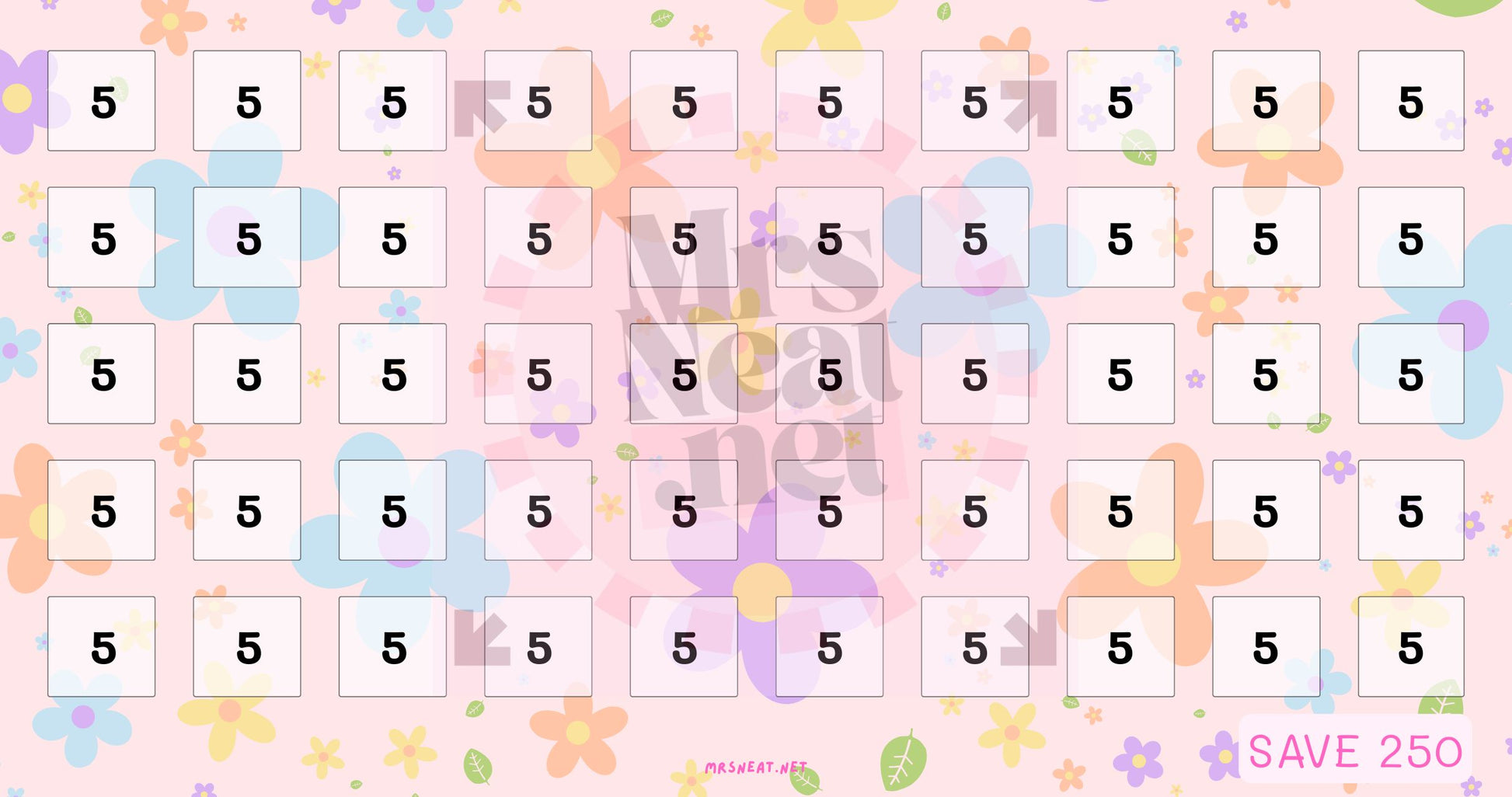 Floral Savings Challenge, A6, Printable, Colorful, Cute, 6 Challenges, Floral Theme, Spring Savings Challenge, Budget Tracker, Savings Tracker, Cash Stuffing, Tiny Mini Savings Challenge, Kawaii Savings Challenge, Low Income Savings Challenge, Low income budget tracker, Printable, Digital Download