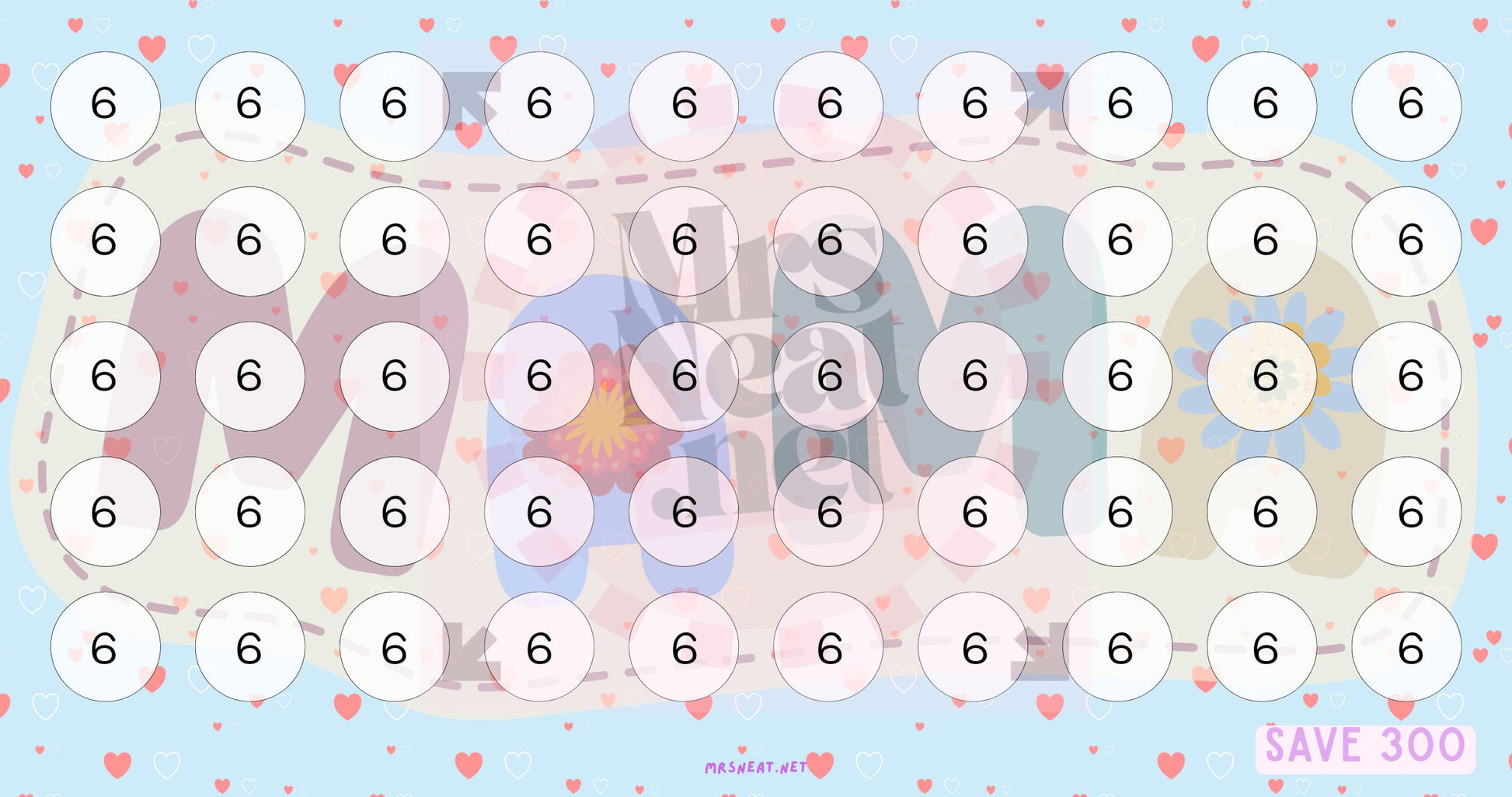 Mothers Day Fund Savings Challenge, A6, Printable, Colorful, Cute, 6 Challenges, Gift for Mom, Gift for Mommy, Budget Tracker, Savings Tracker, Cash Stuffing, Tiny Mini Savings Challenge, Kawaii Savings Challenge, Low Income Savings Challenge, Low income budget tracker