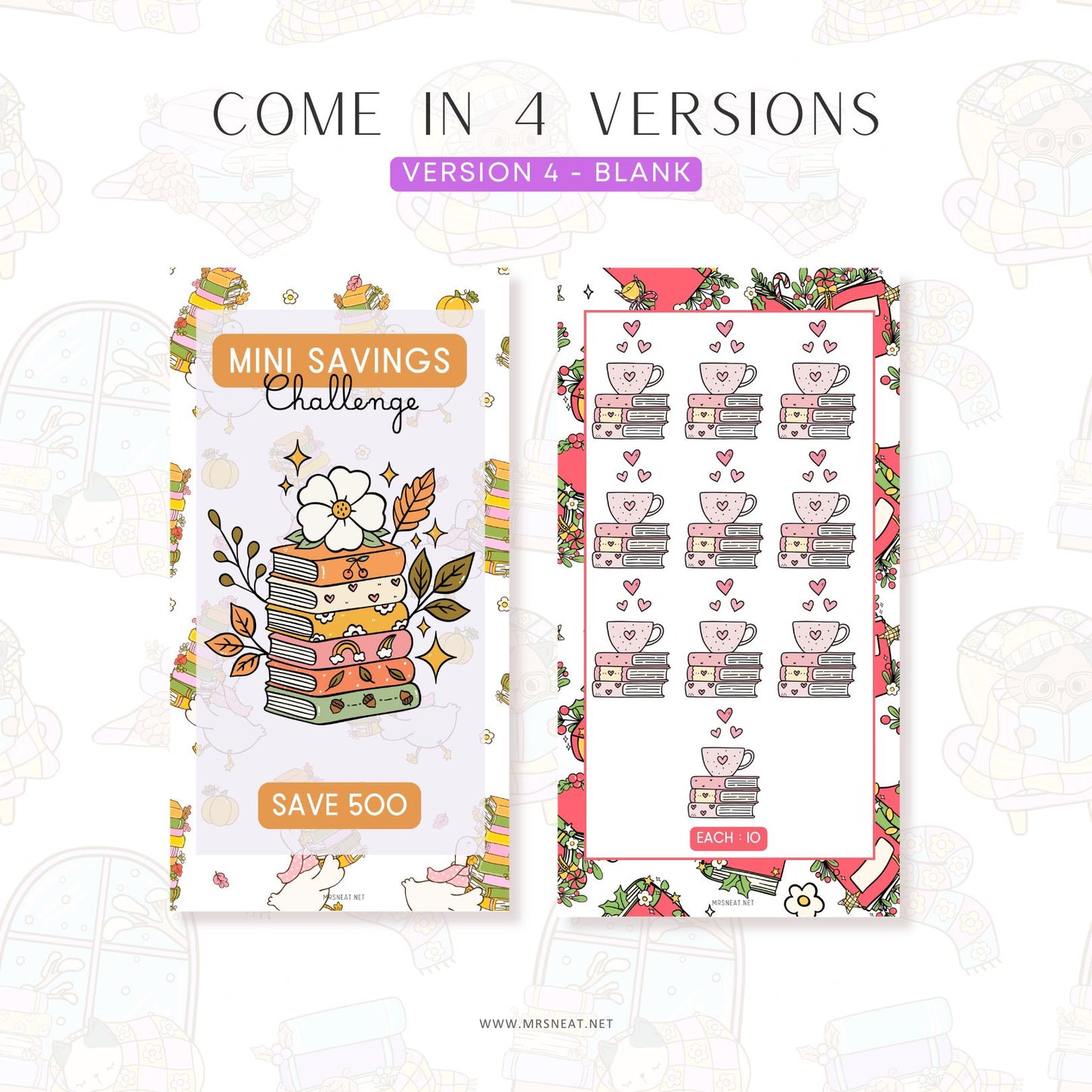 Two planner sticker sheets with decorative designs on a white background