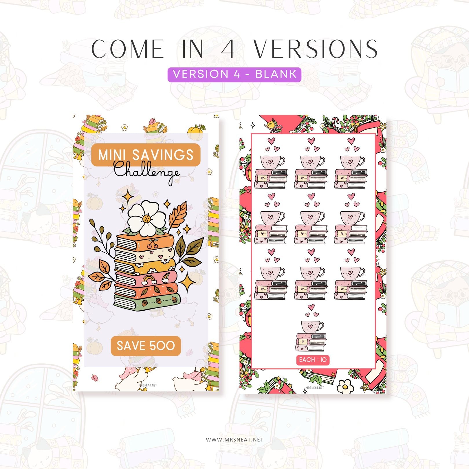 Two planner sticker sheets with decorative designs on a white background