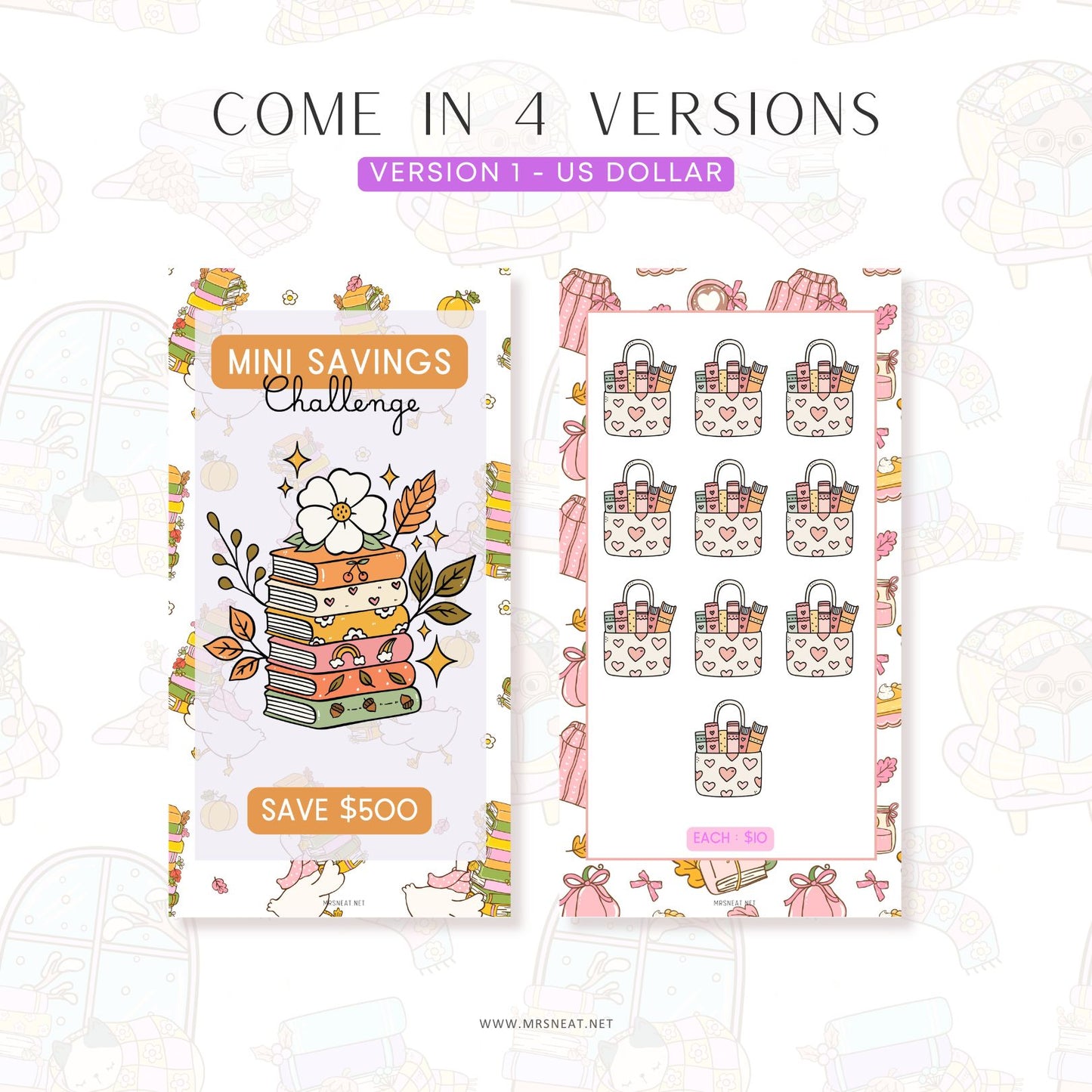 Two product packages with illustrations and text on a white background