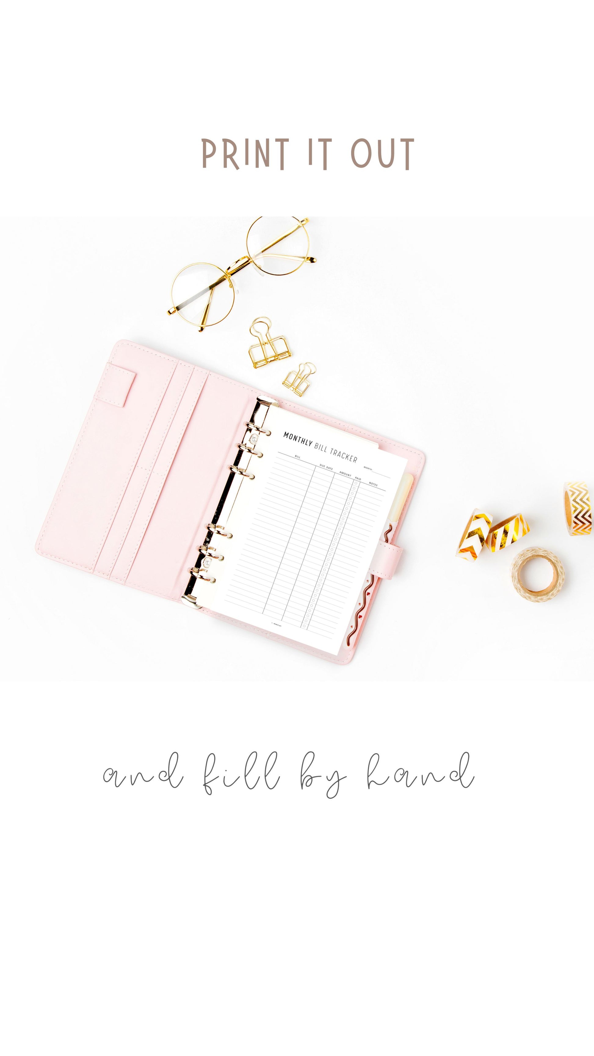Monthly Bill Payment Tracker Template Printable, Minimalist Version, Colorful Version, A4, A5, Letter, Half Letter, Digital Monthly Budget Planner, Spending Tracker Template
