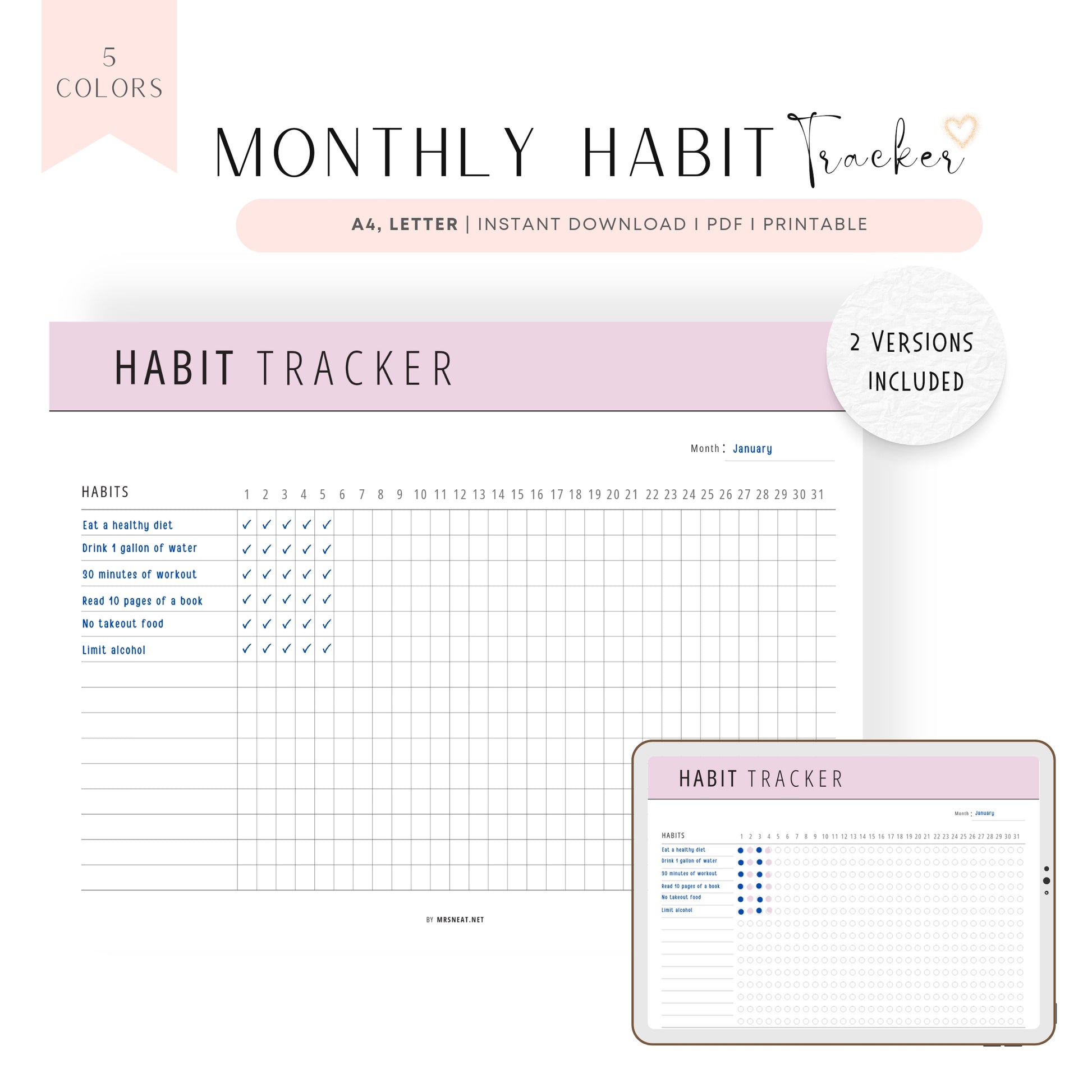 Habit Trackers - 25 FREE Printables