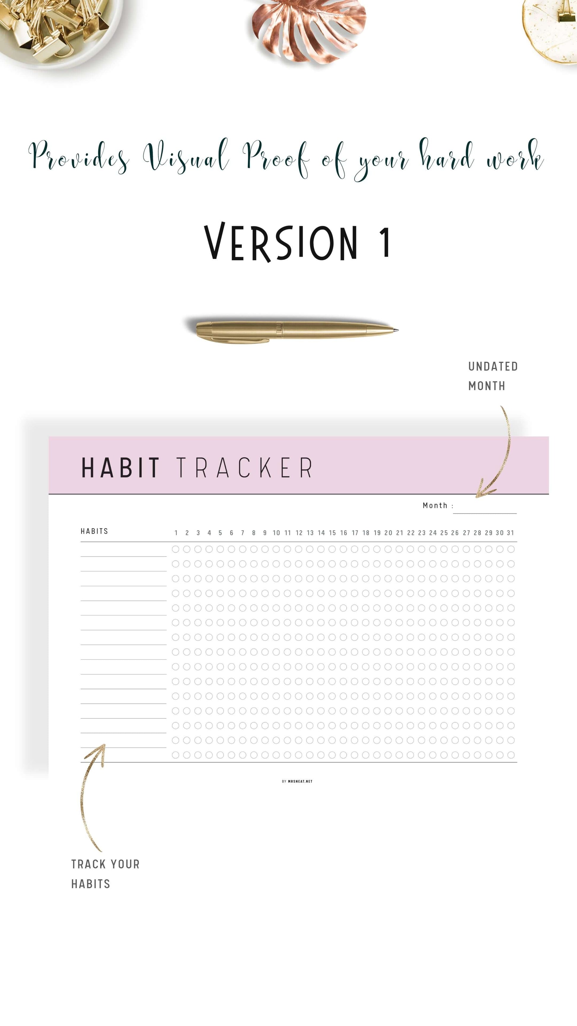 Monthly Habit Tracker Printable