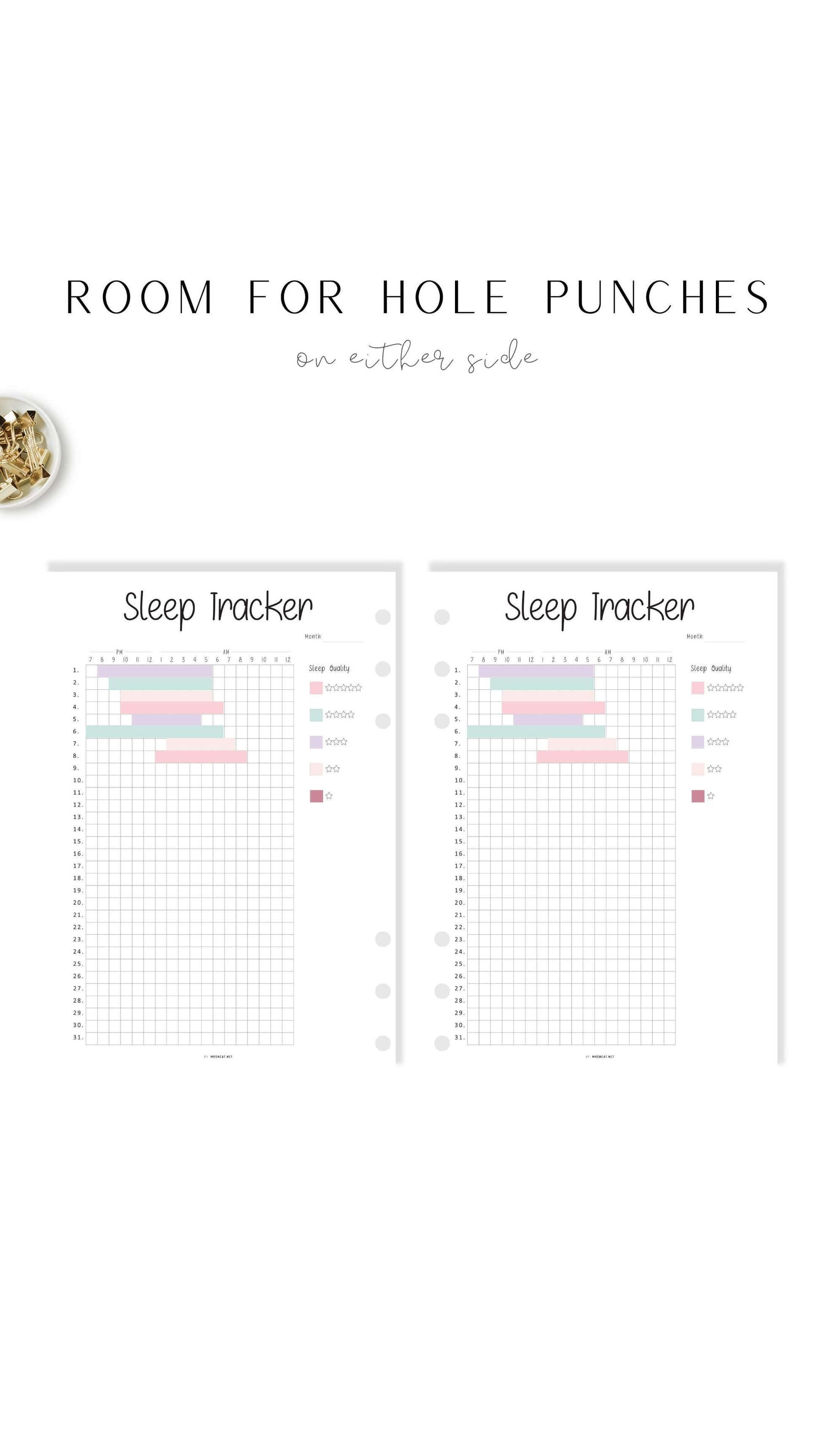 Printable Sleep Quality Journal Template PDF