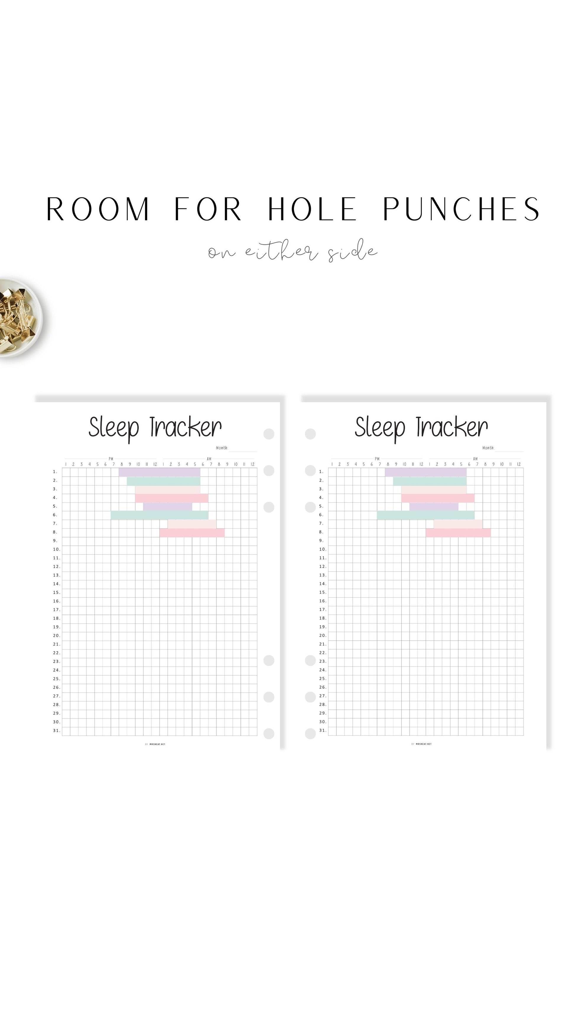 Sleep Tracker Printable Template PDF